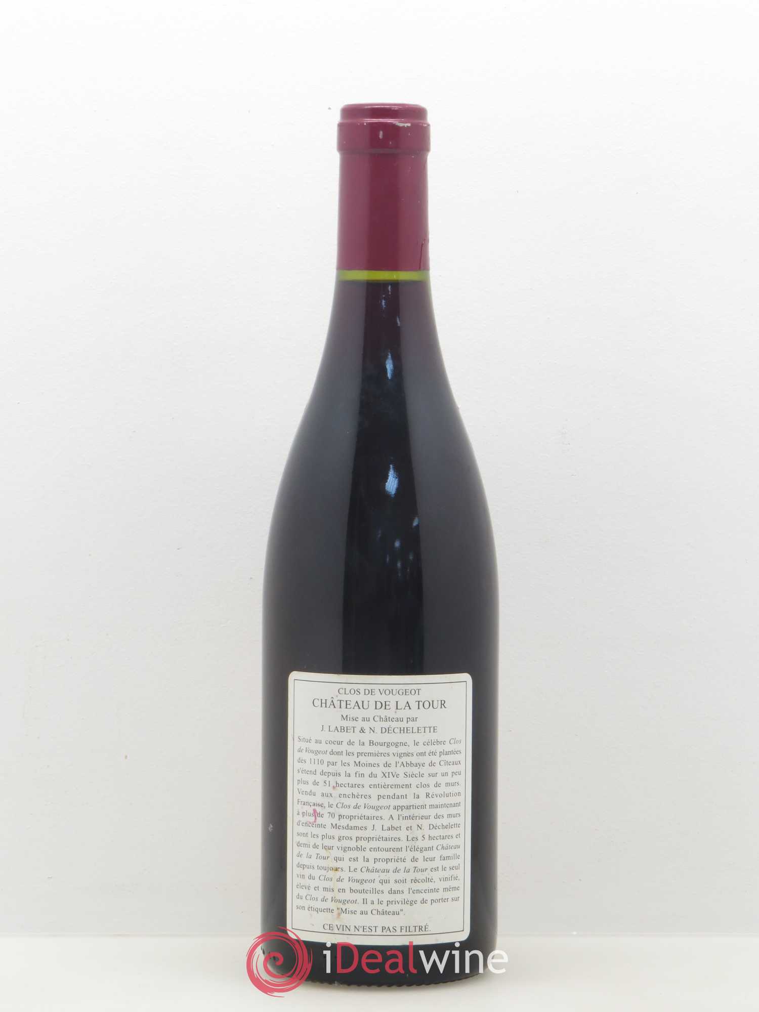 Clos de Vougeot Grand Cru Vieilles Vignes Château de La Tour 1999 - Lot de 1 bouteille - 1