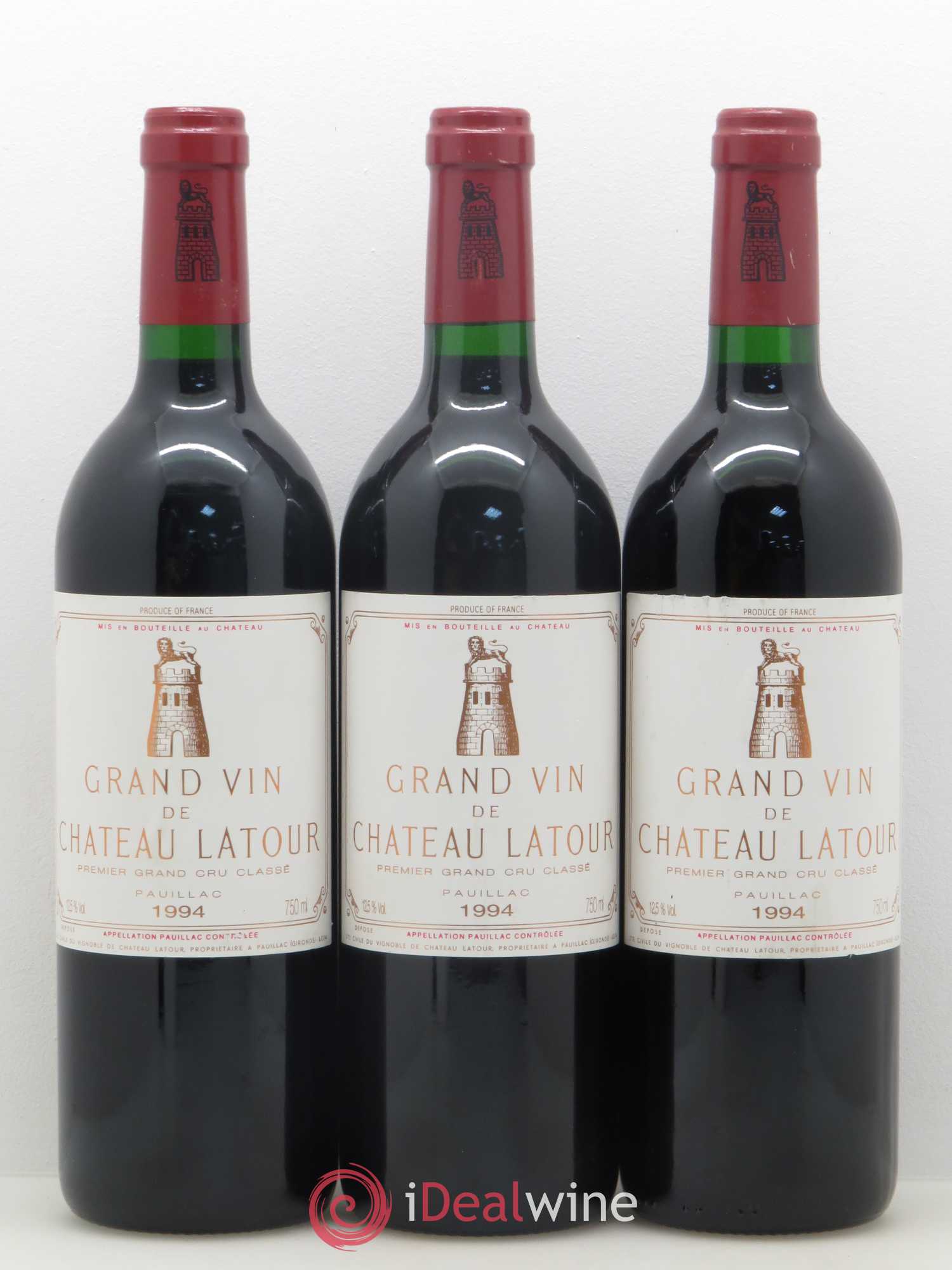 Château Latour 1er Grand Cru Classé 1994 - Lot de 3 bouteilles - 0