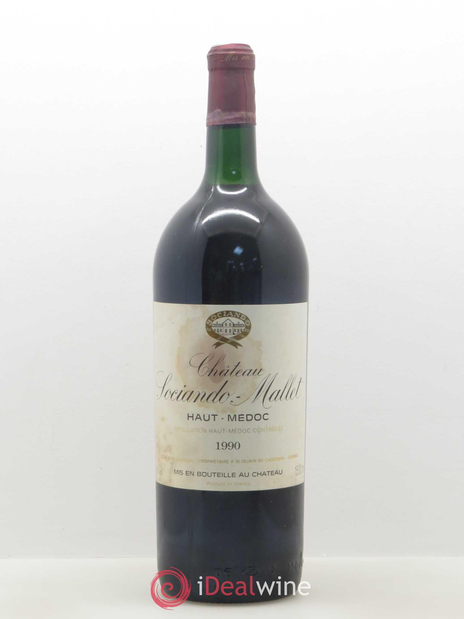 Château Sociando Mallet 1990 - Lot de 1 magnum - 0