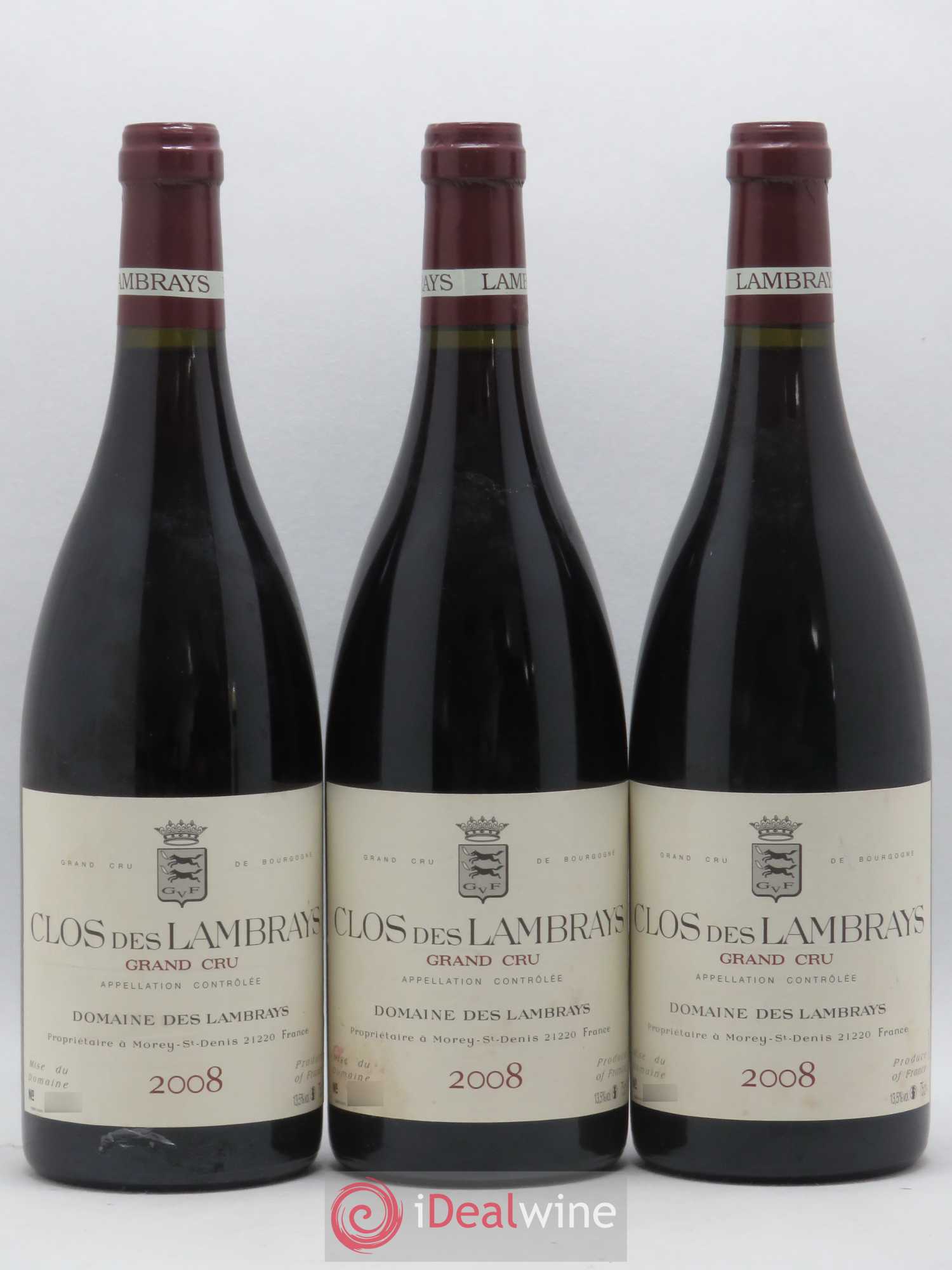 Clos des Lambrays Grand Cru Domaine des Lambrays 2008 - Lot de 3 bouteilles - 0