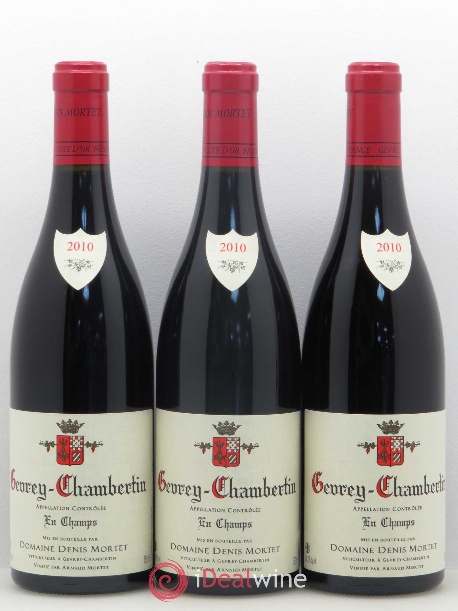 Gevrey-Chambertin En Champs Vieille Vigne Denis Mortet (Domaine) 2010 - Lot de 3 bouteilles - 0
