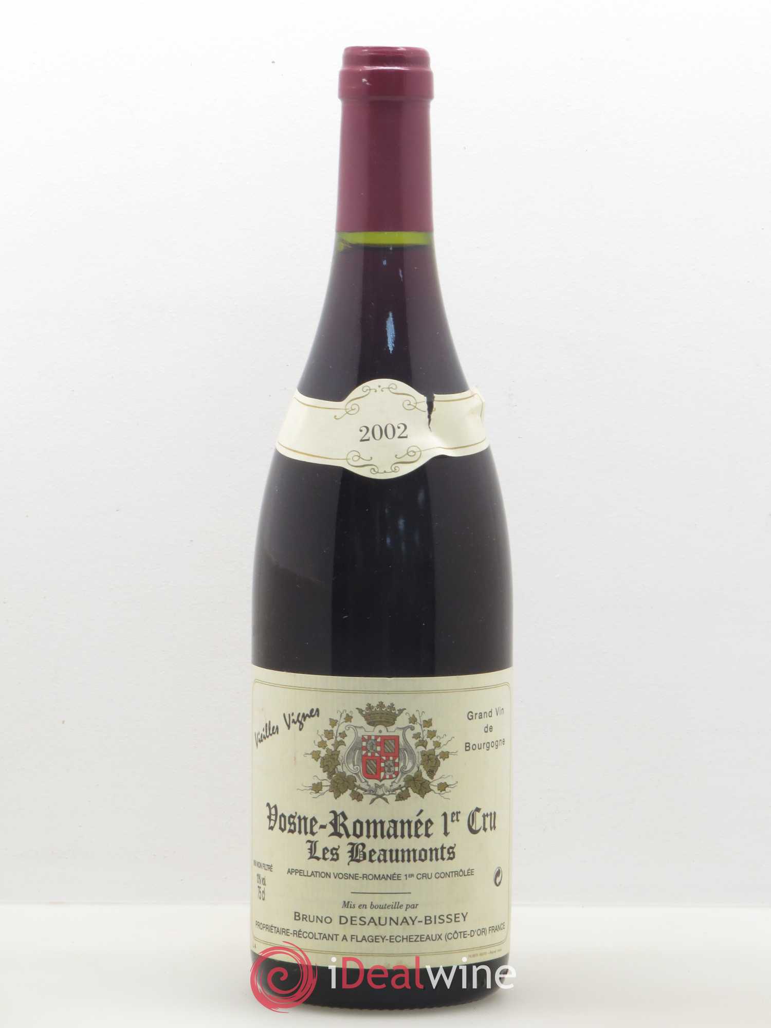 Vosne-Romanée 1er Cru Les Beaumonts Vieilles Vignes Desaunay Bissey 2002 - Posten von 1 Flasche - 0