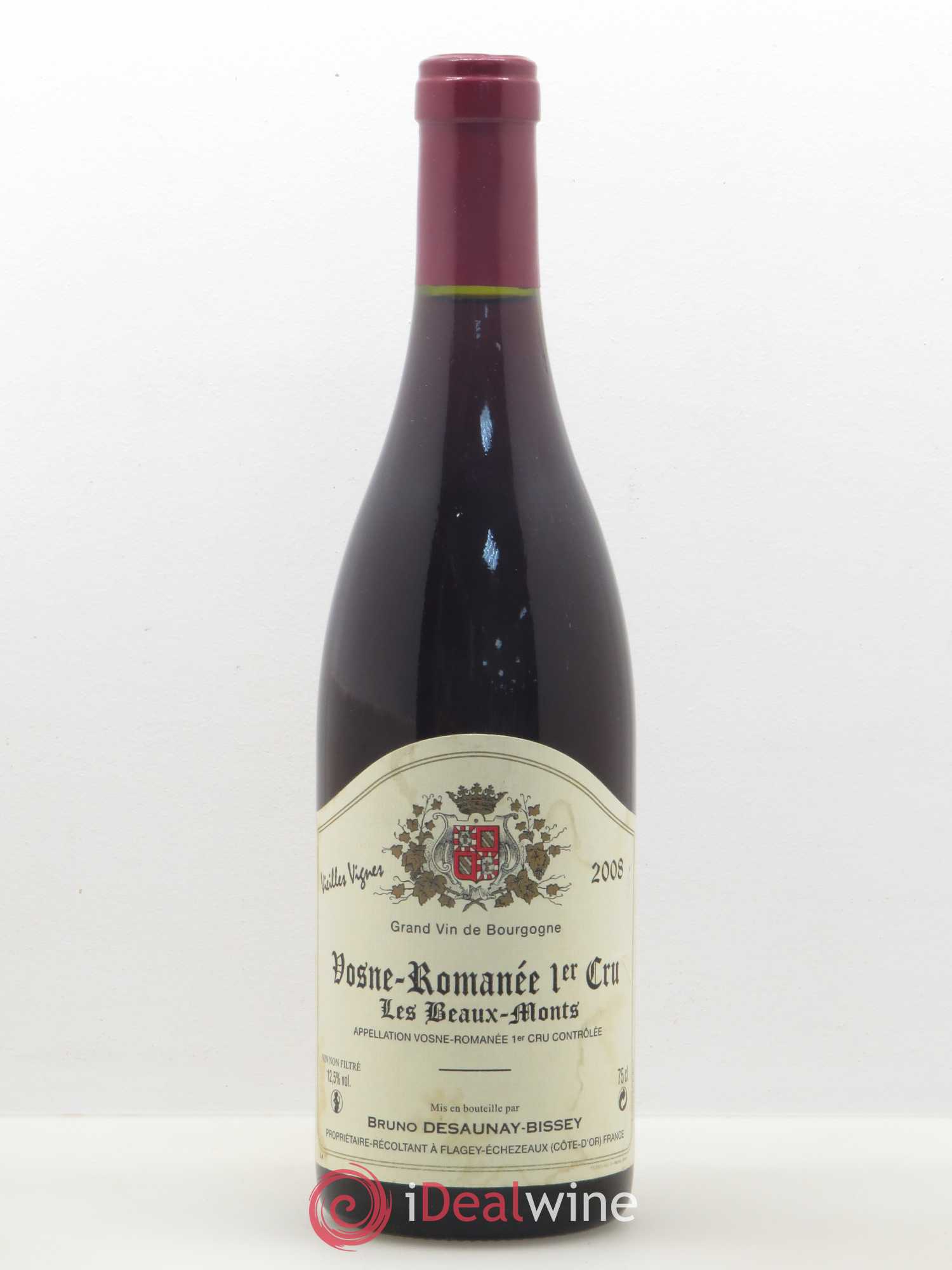 Vosne-Romanée 1er Cru Les Beaumonts Vieilles Vignes Desaunay Bissey 2008 - Posten von 1 Flasche - 0