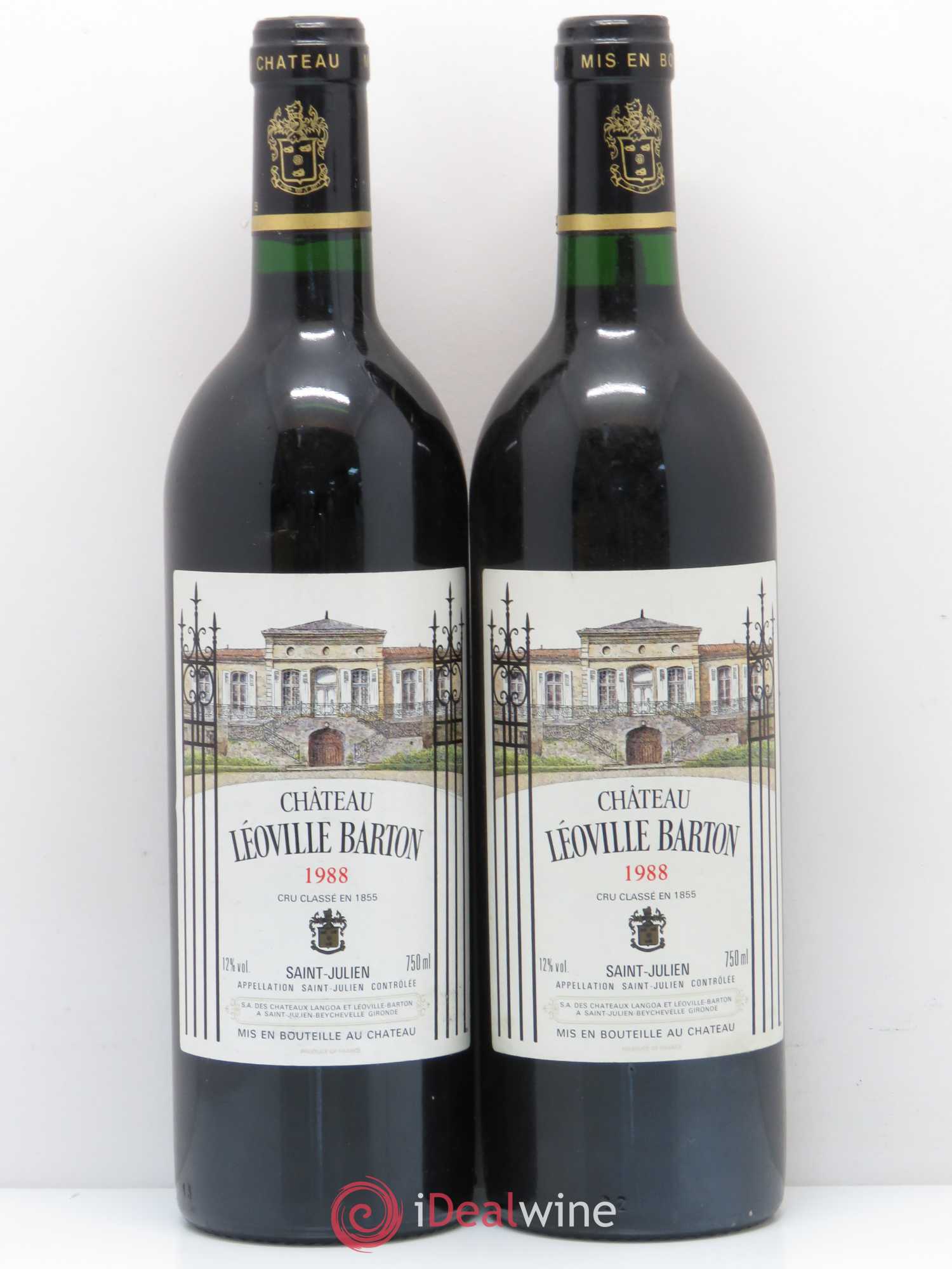 Château Léoville Barton 2ème Grand Cru Classé 1988 - Lot de 2 bouteilles - 0