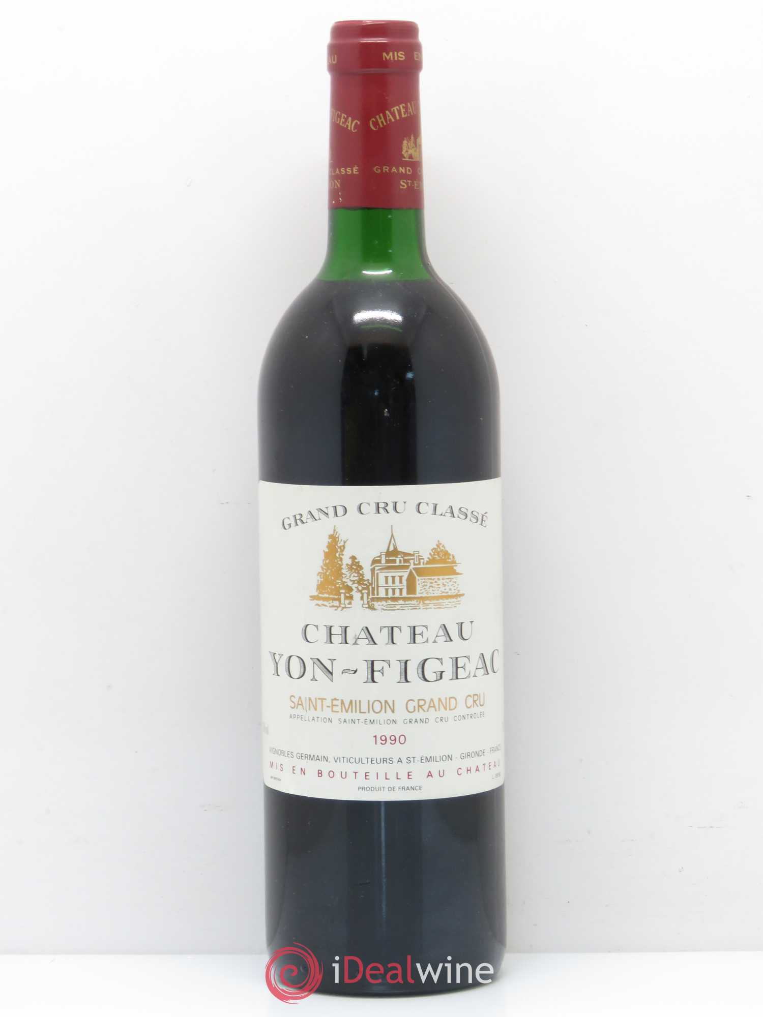 Château Yon Figeac Grand Cru Classé 1990 - Lot de 1 bouteille - 0