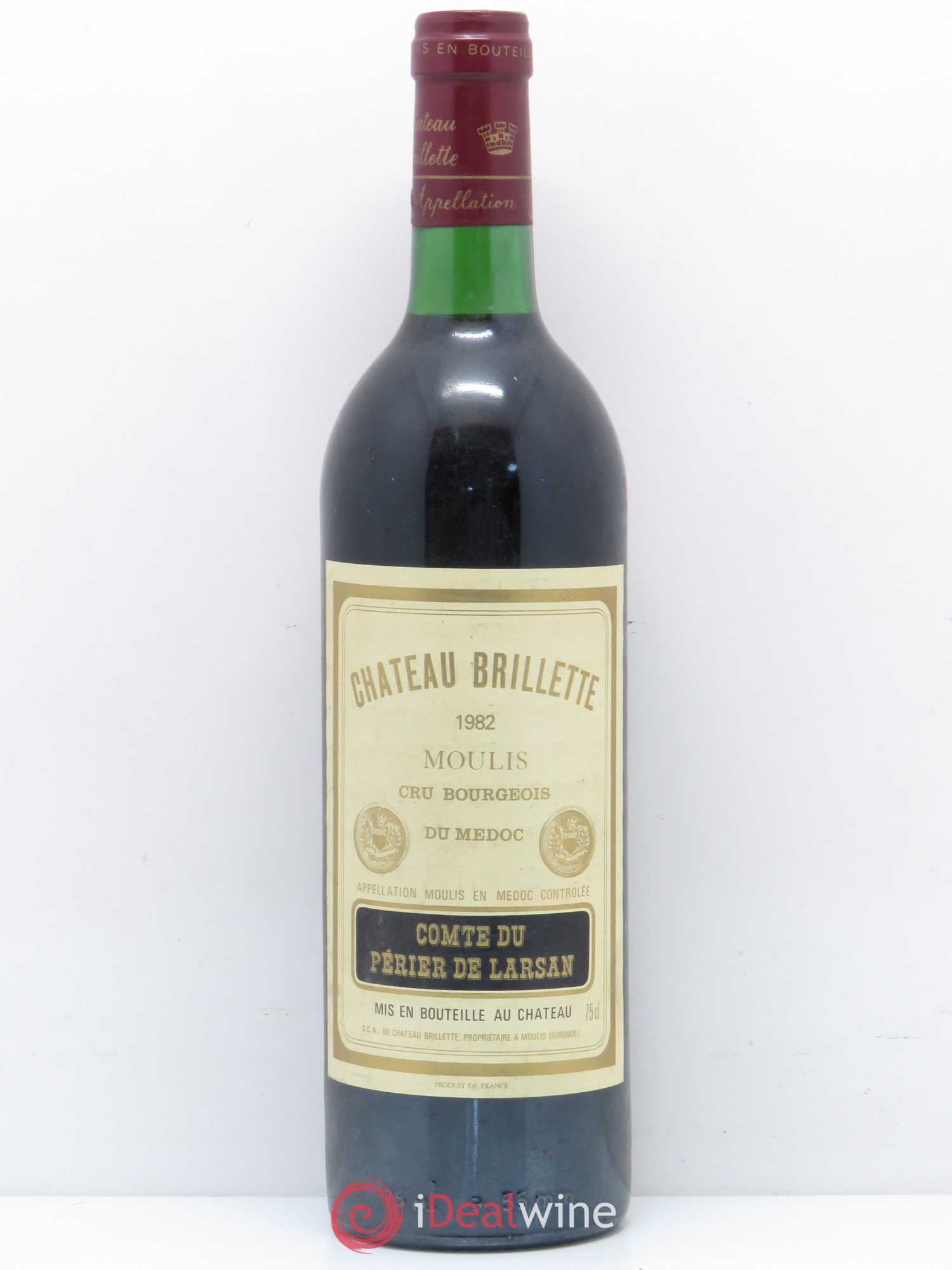 Château Brillette Cru Bourgeois 1982 - Lot de 1 bouteille - 0