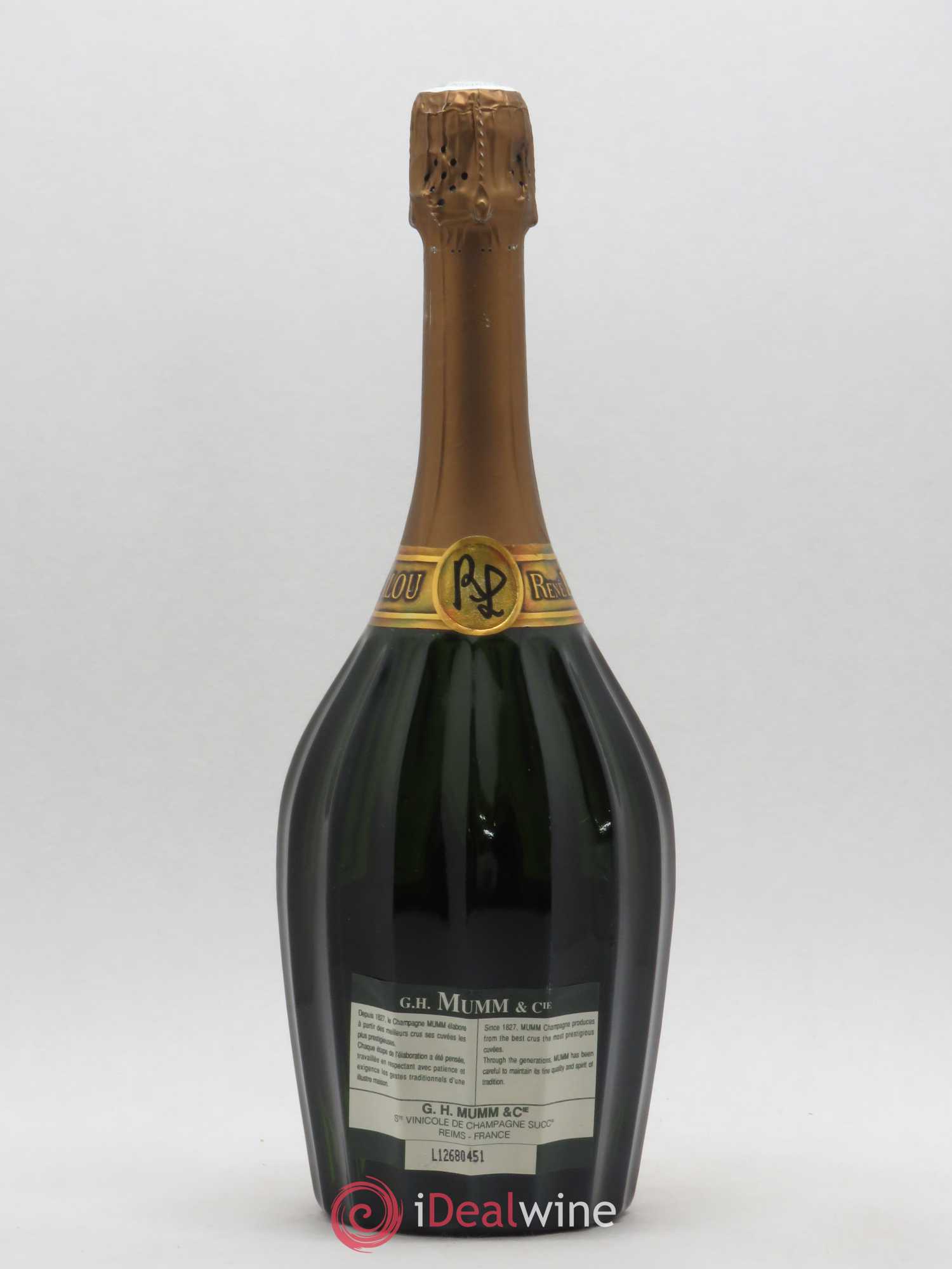 René Lalou Mumm 1985 - Lot de 1 bouteille - 1
