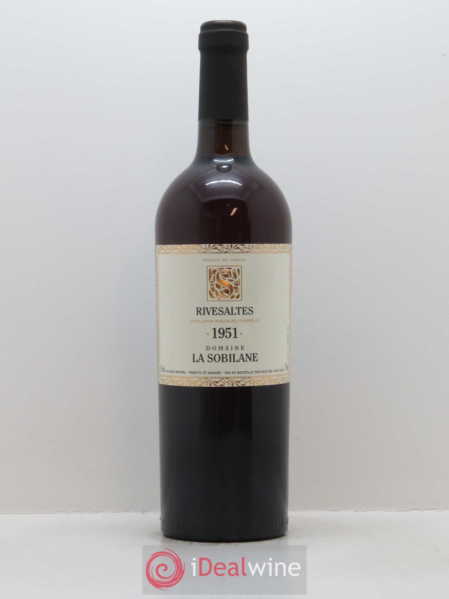 Rivesaltes La Sobilane (Domaine) 1951 - Lot de 1 bouteille - 0