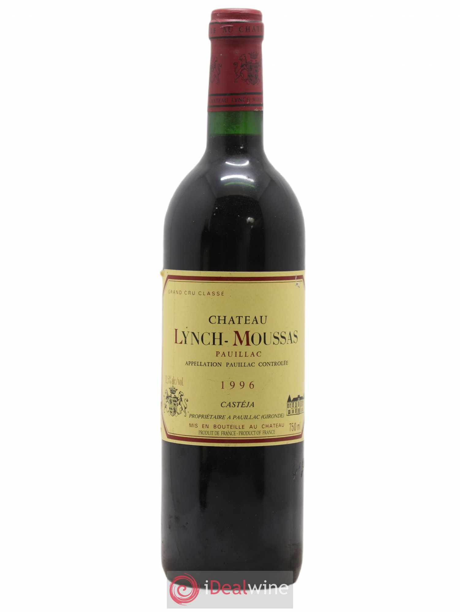 Château Lynch Moussas 5ème Grand Cru Classé 1996 - Lot de 1 bouteille - 0
