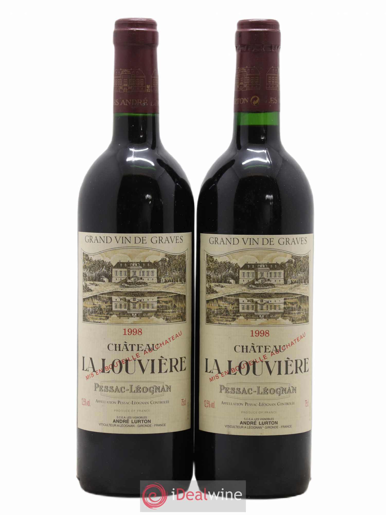 Château la Louvière 1998 - Lot de 2 bouteilles - 0