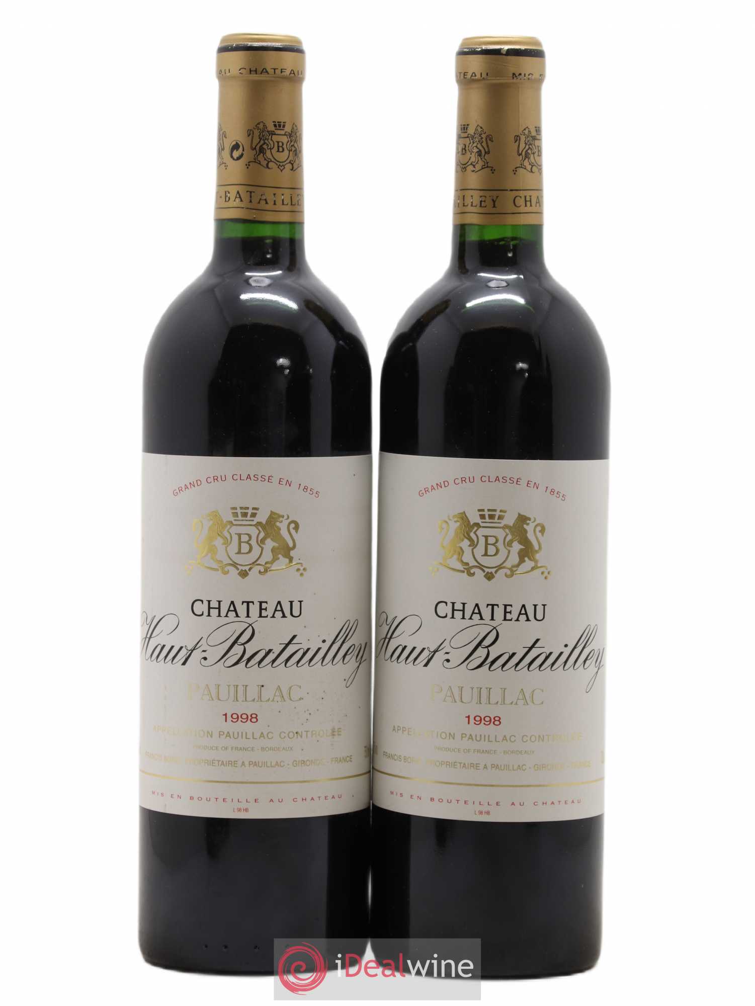 Château Haut Batailley 5ème Grand Cru Classé 1998 - Lot de 2 bouteilles - 0