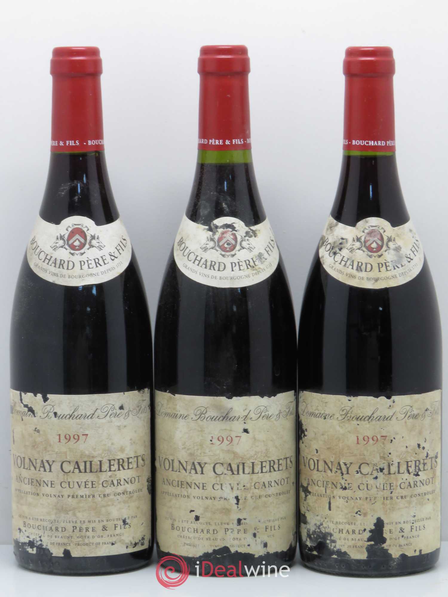 Volnay 1er Cru Caillerets - Ancienne Cuvée Carnot Bouchard Père & Fils 1997 - Lot de 3 bouteilles - 0
