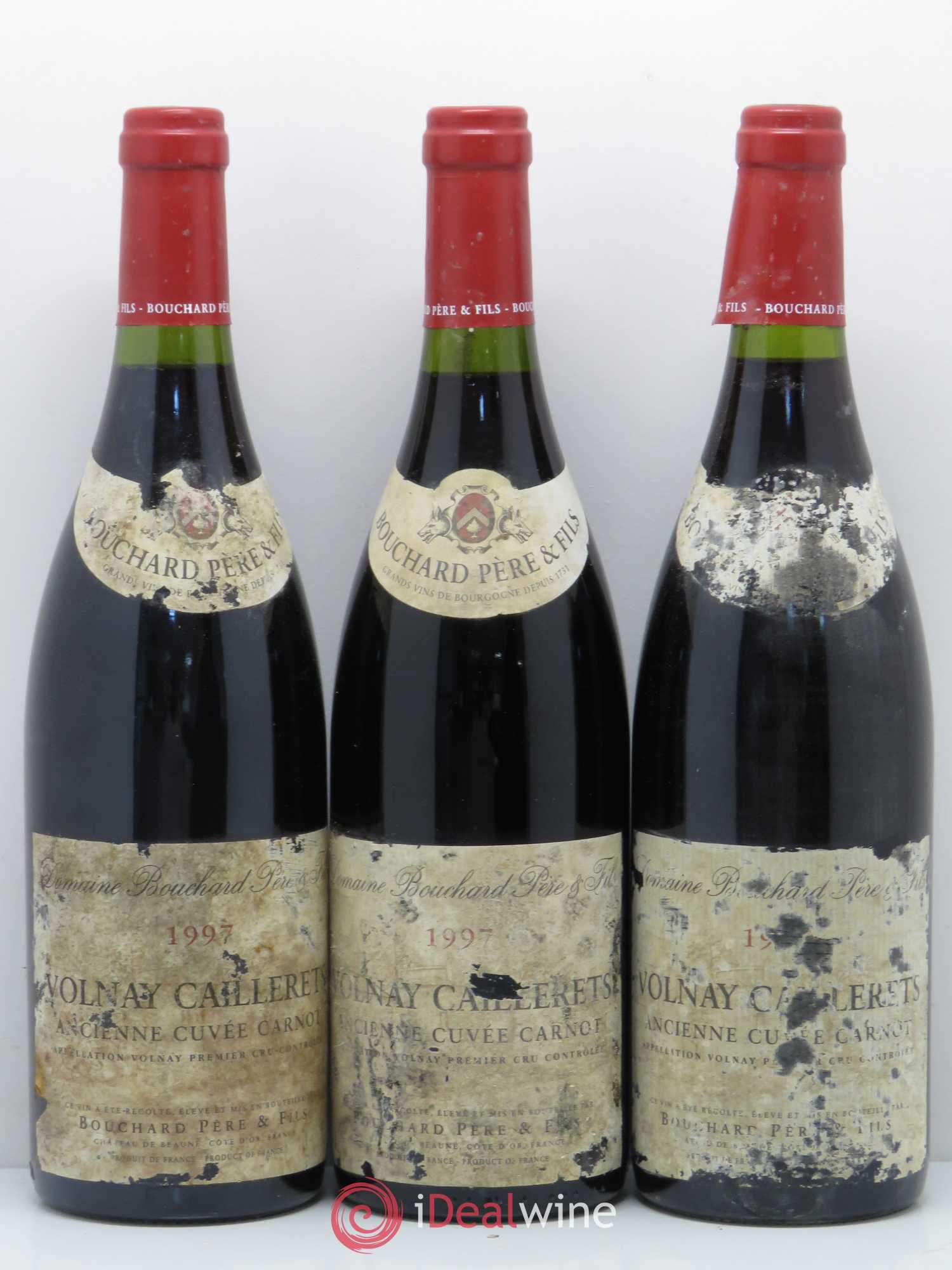 Volnay 1er Cru Caillerets - Ancienne Cuvée Carnot Bouchard Père & Fils 1997 - Lot de 3 bouteilles - 0