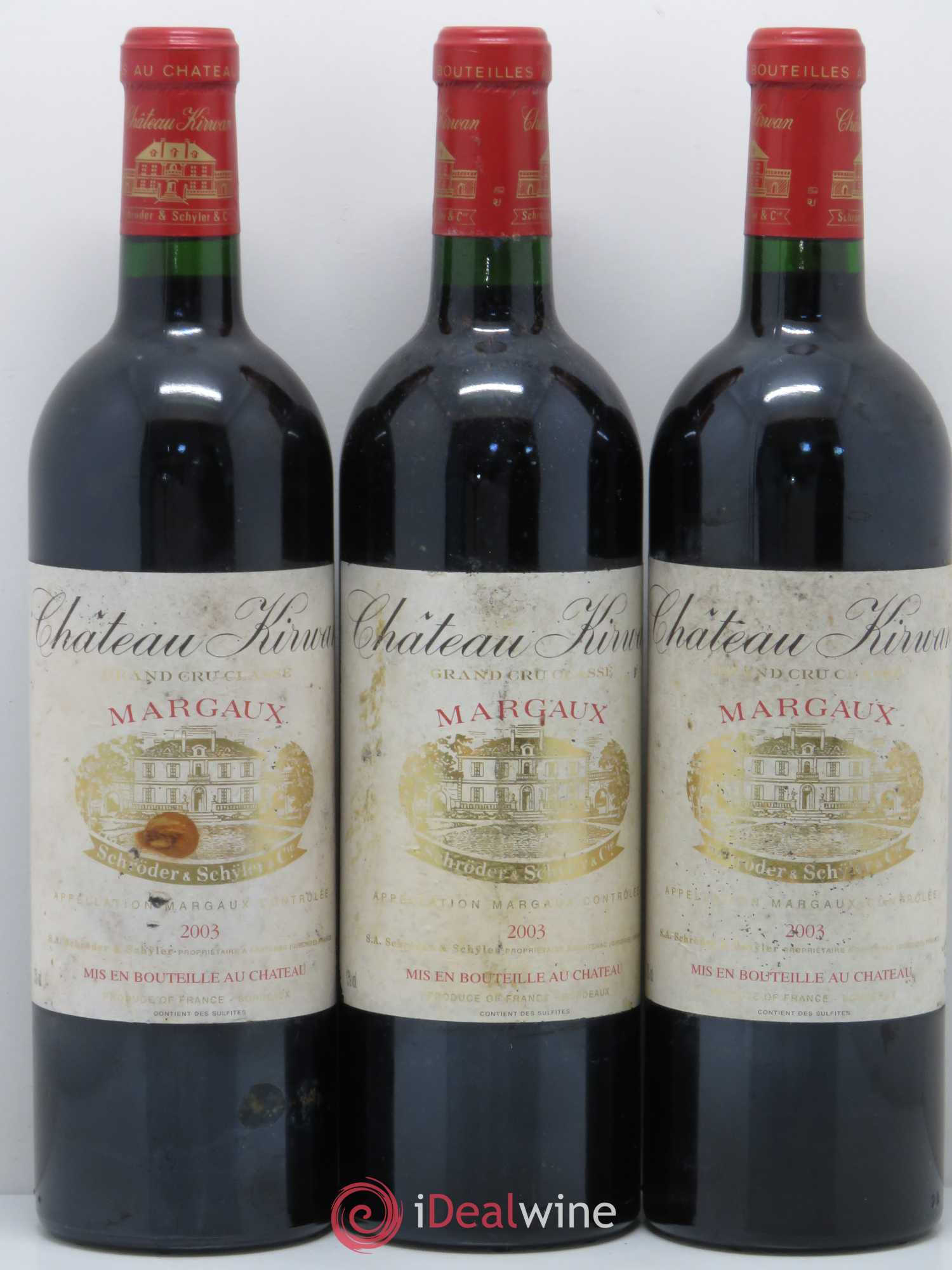 Château Kirwan 3ème Grand Cru Classé 2003 - Lot de 6 bouteilles - 1
