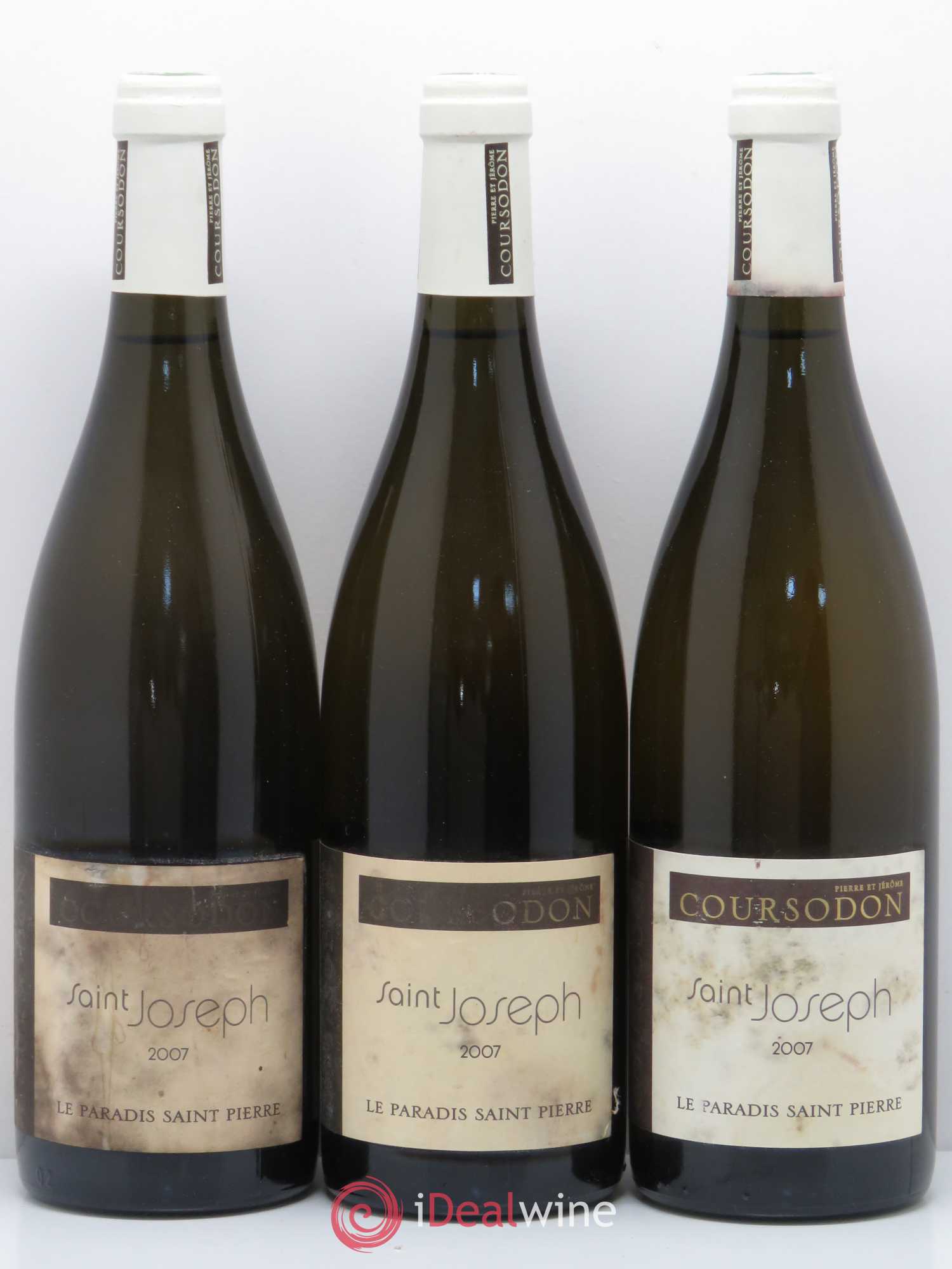 Saint-Joseph Le Paradis Saint-Pierre Pierre et Jérôme Coursodon 2007 - Lot de 3 bouteilles - 0