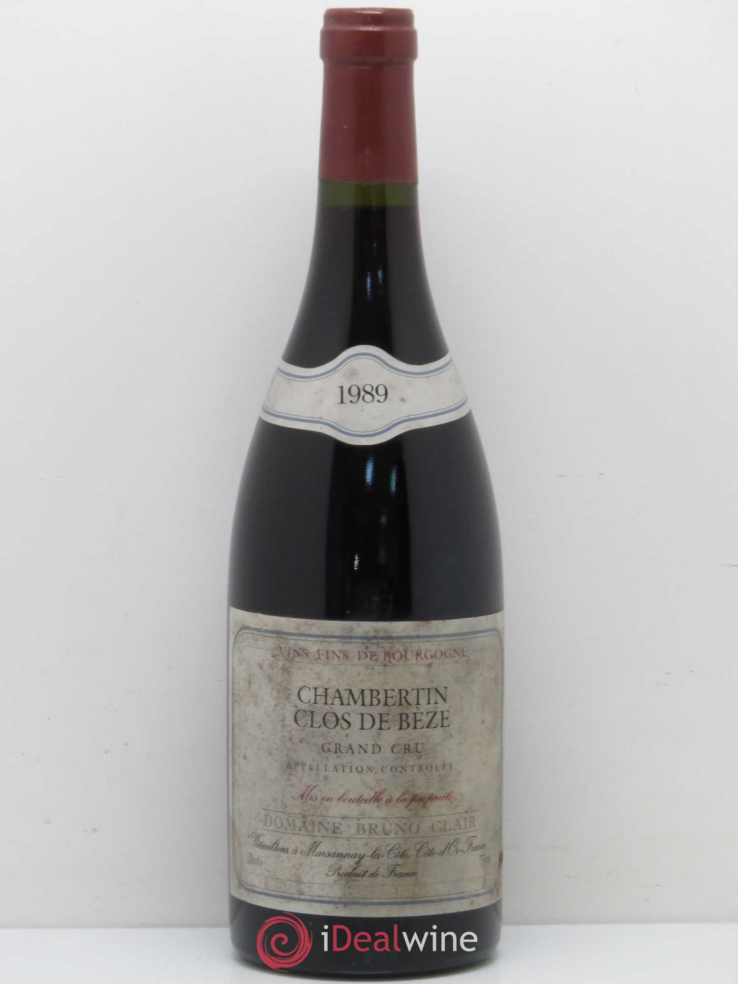 Chambertin Clos de Bèze Grand Cru Bruno Clair (Domaine) 1989 - Lot de 1 bouteille - 0