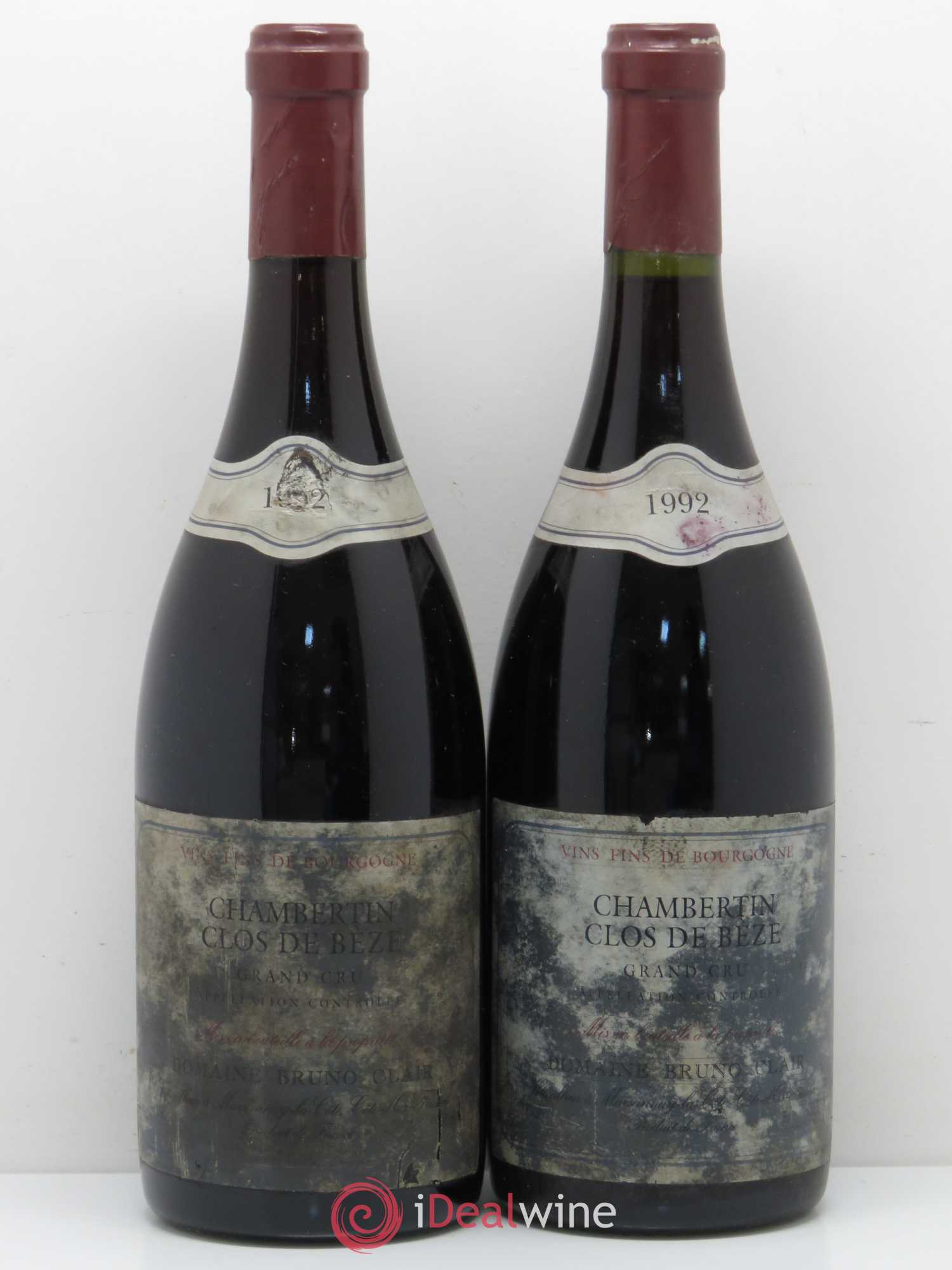 Chambertin Clos de Bèze Grand Cru Bruno Clair (Domaine) 1992 - Lot de 2 bouteilles - 0