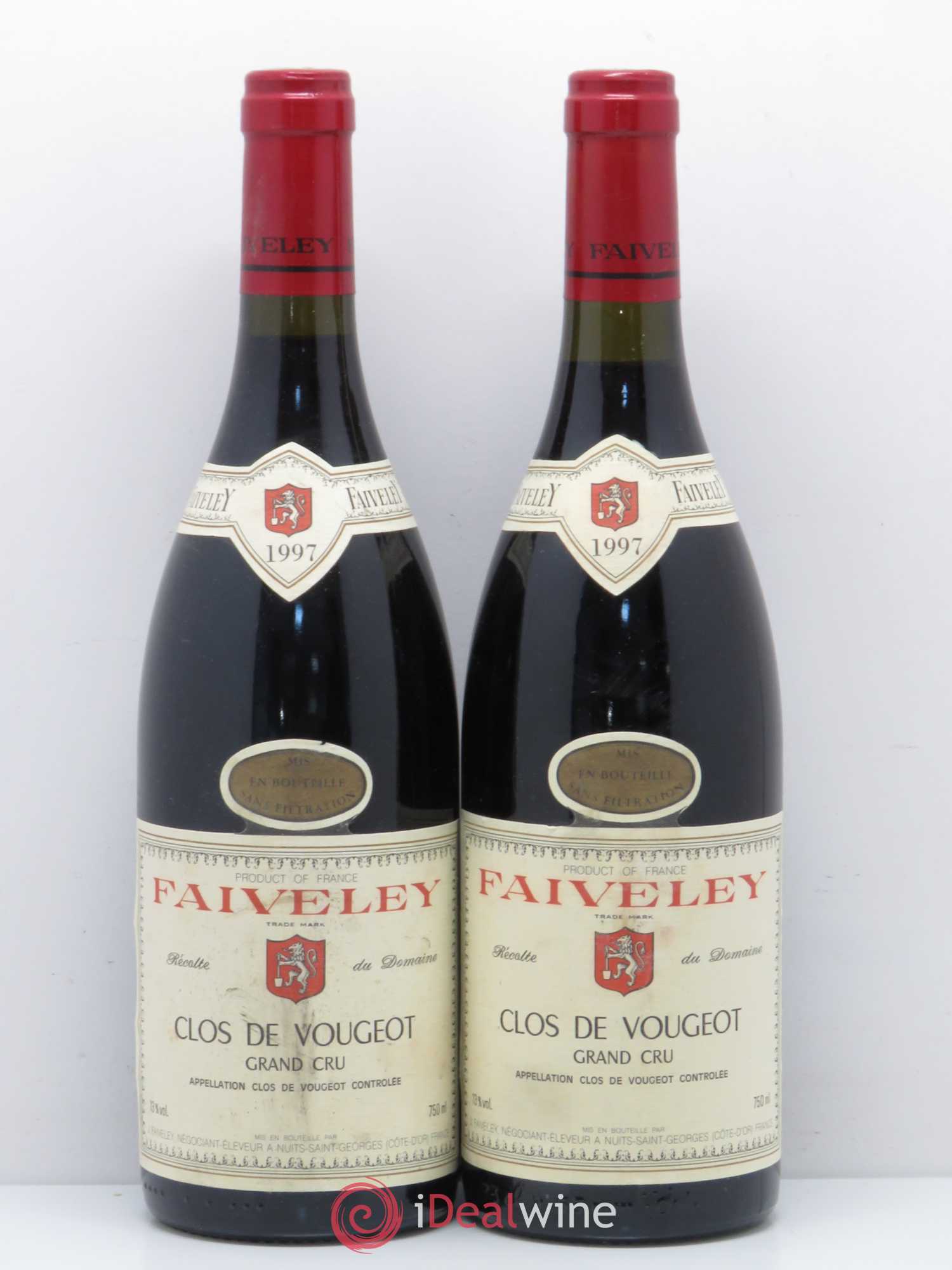 Clos de Vougeot Grand Cru Faiveley 1997 - Lot de 2 bouteilles - 0