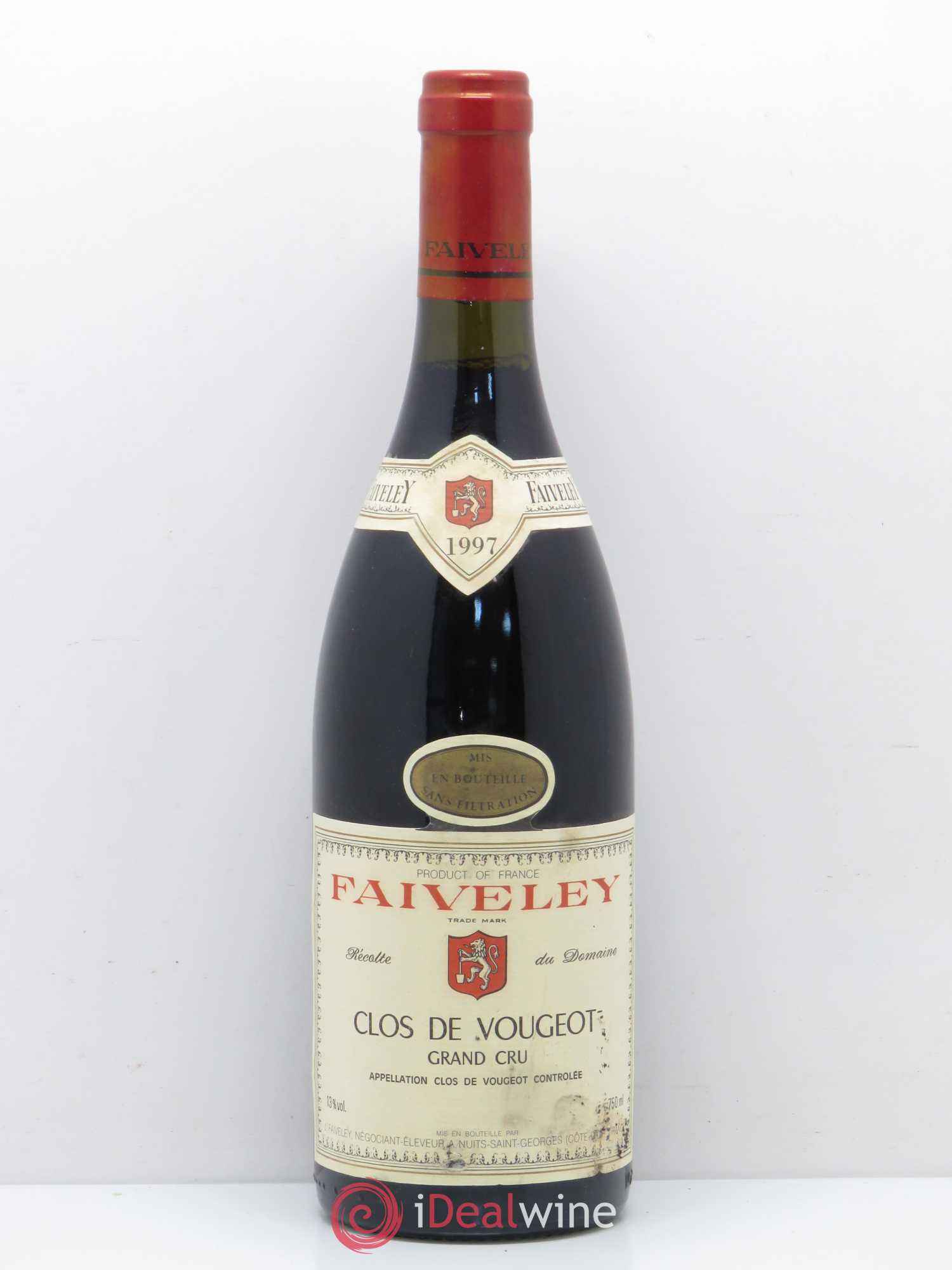 Clos de Vougeot Grand Cru Faiveley 1997 - Lot de 1 bouteille - 0