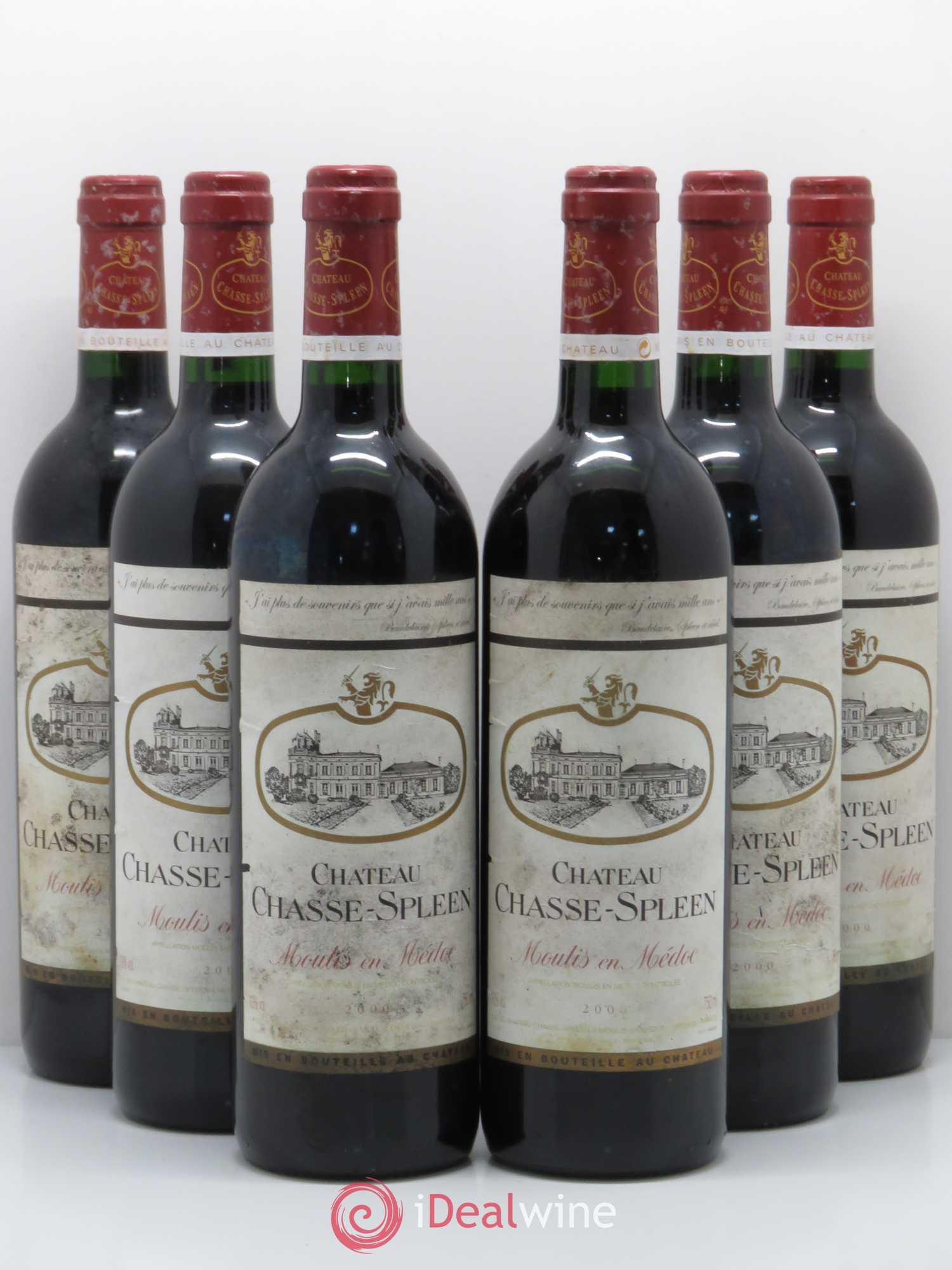 Château Chasse Spleen 2000 - Lot de 6 bouteilles - 0