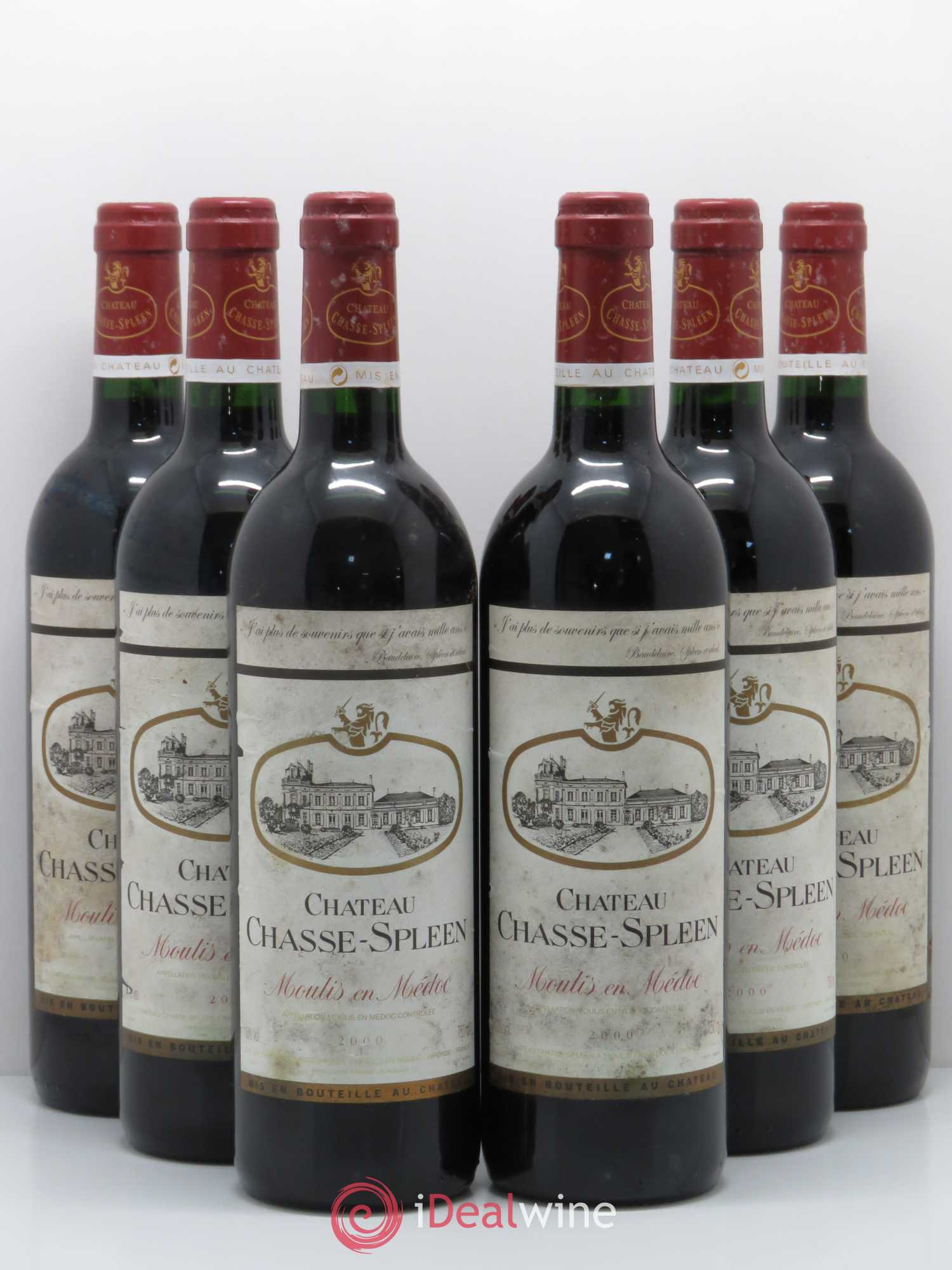 Château Chasse Spleen 2000 - Lot de 6 bouteilles - 0