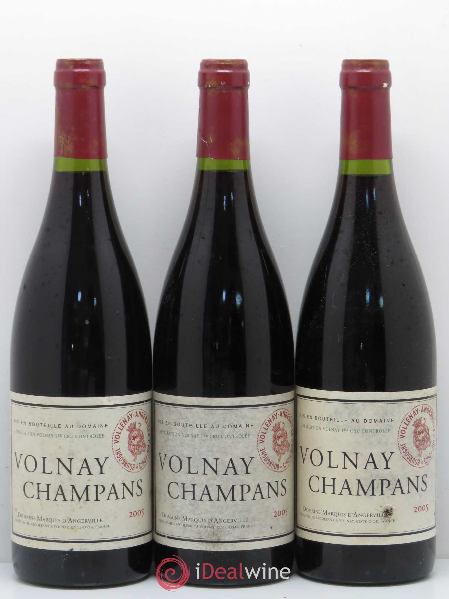 Volnay 1er Cru Champans Marquis d'Angerville (Domaine) 2005 - Lot de 3 bouteilles - 0