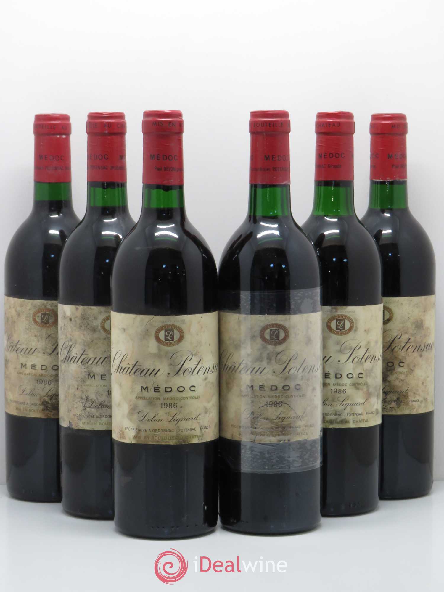 Château Potensac 1986 - Lot de 6 bouteilles - 0