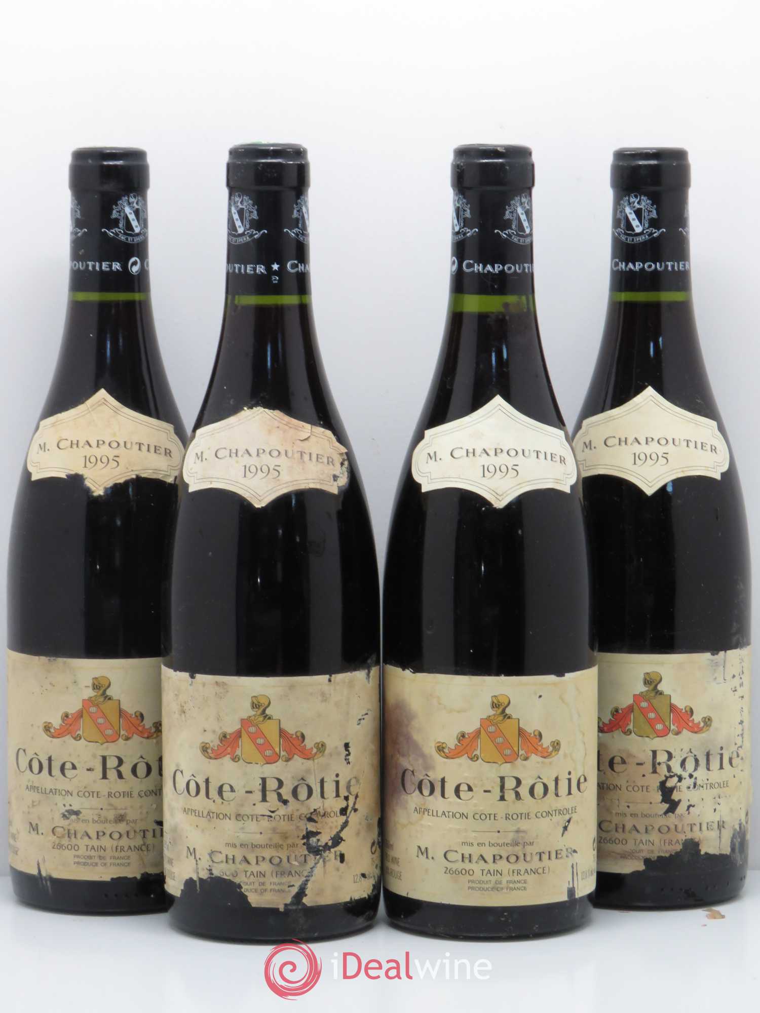 Côte-Rôtie Chapoutier 1995 - Lot de 4 bouteilles - 0