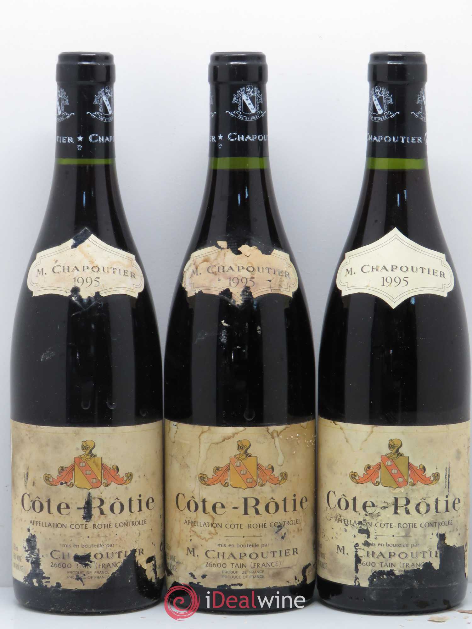 Côte-Rôtie Chapoutier 1995 - Lot de 3 bouteilles - 0