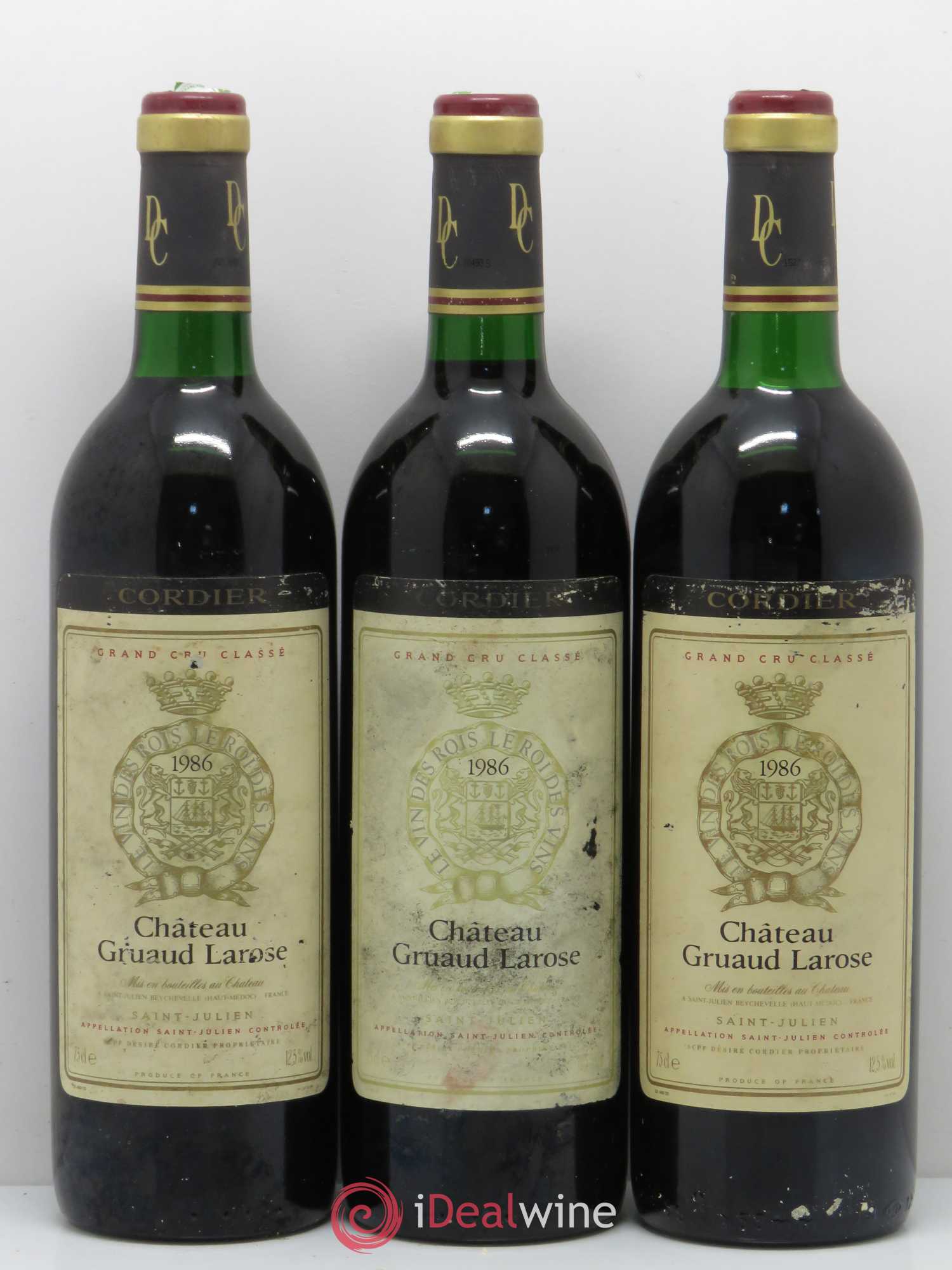 Château Gruaud Larose 2ème Grand Cru Classé 1986 - Lot de 3 bouteilles - 0