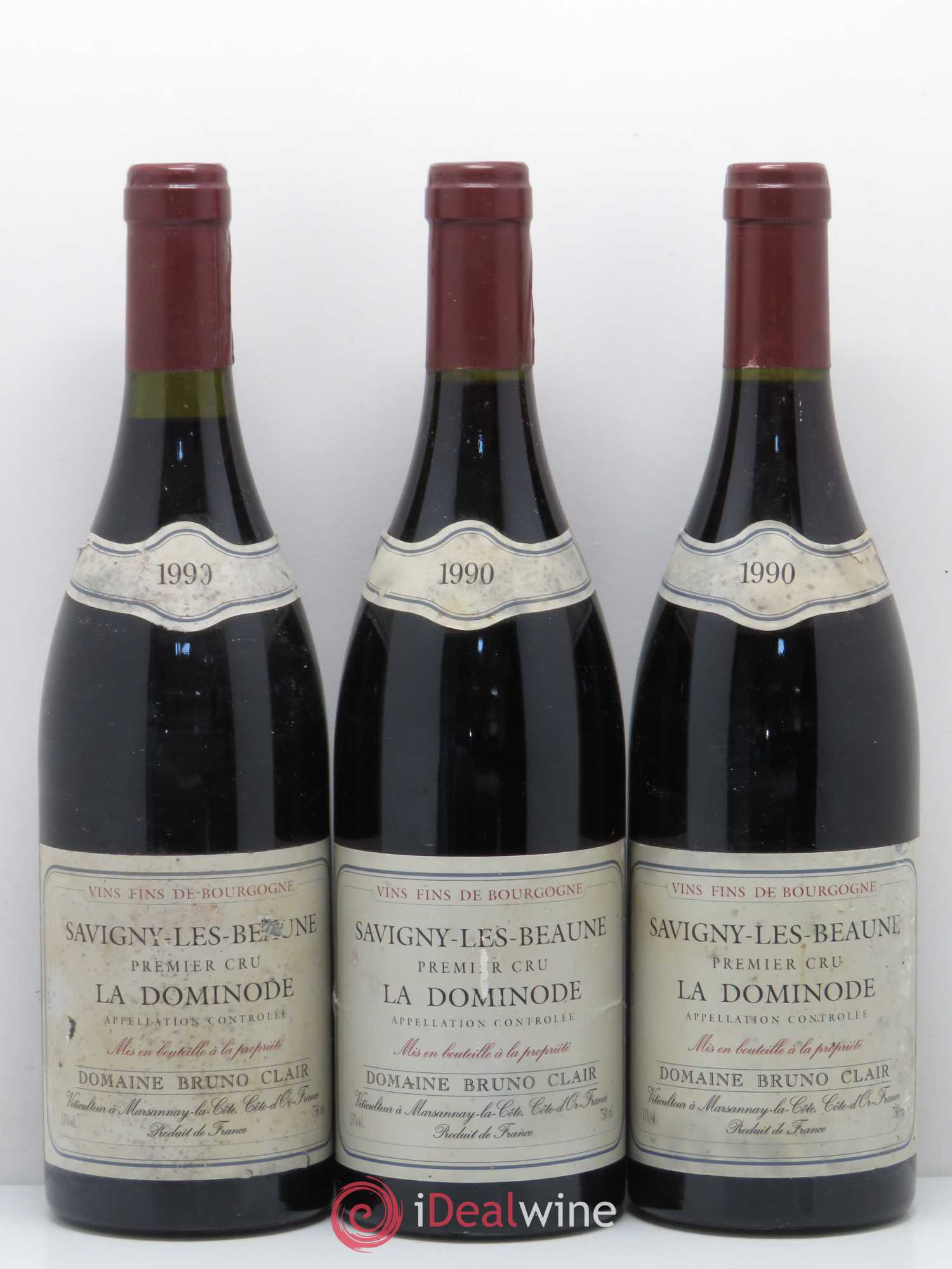 Savigny-lès-Beaune 1er Cru La Dominode Bruno Clair (Domaine) 1990 - Lot de 6 bouteilles - 2