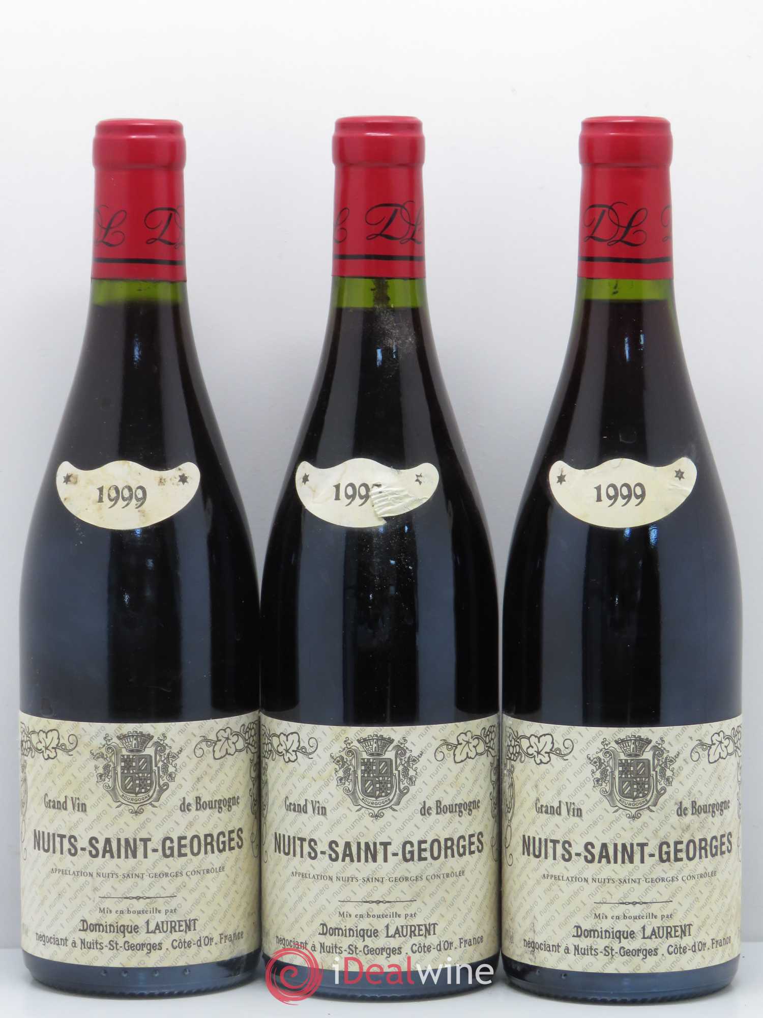 Nuits-Saint-Georges Dominique Laurent Numéro 1 1999 - Lot de 3 bouteilles - 0