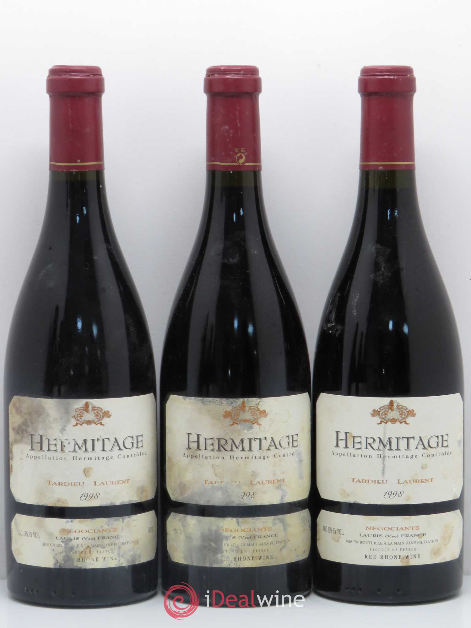 Hermitage Maison Tardieu-Laurent (sans prix de réserve) 1998 - Lot de 6 bouteilles - 1