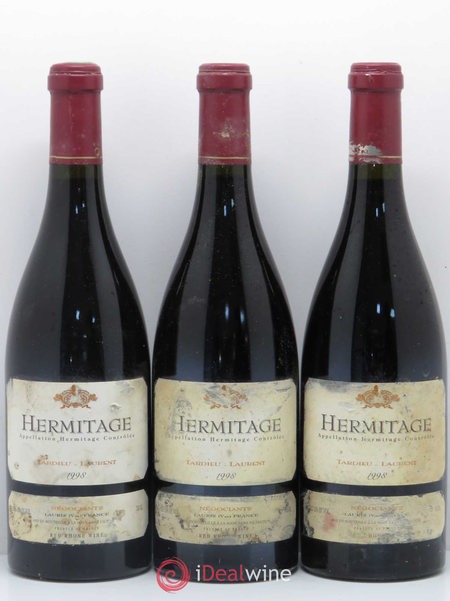Hermitage Maison Tardieu-Laurent 1998 - Lot de 3 bouteilles - 0