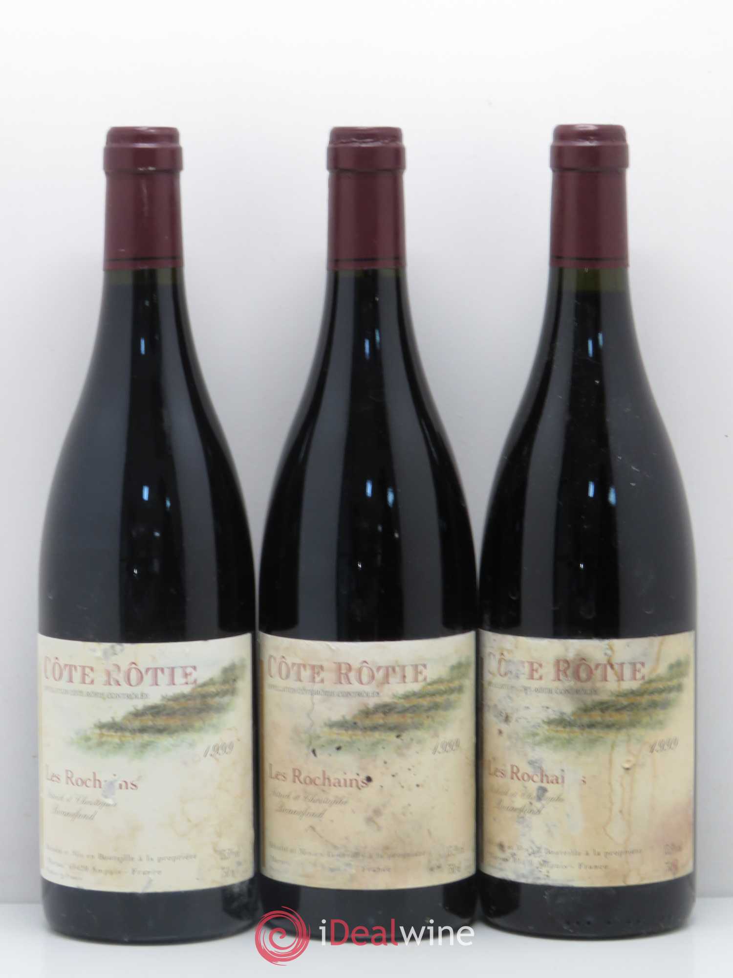 Côte-Rôtie Les Rochains Domaine Bonnefond 1999 - Lot de 3 bouteilles - 0