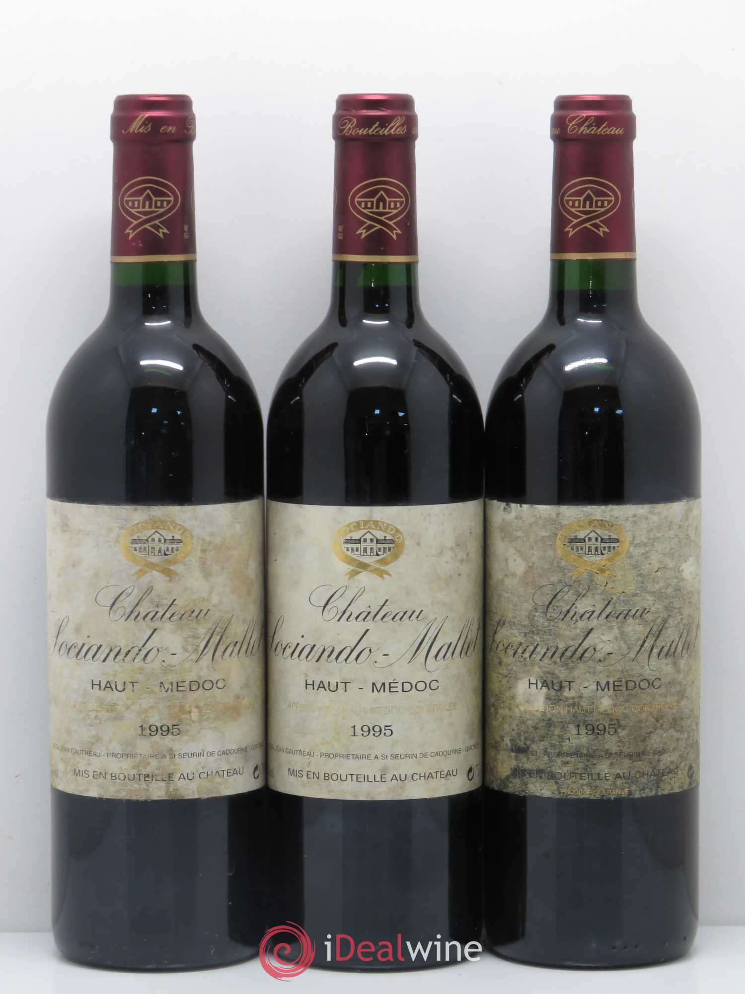 Château Sociando Mallet 1995 - Lot de 6 bouteilles - 2