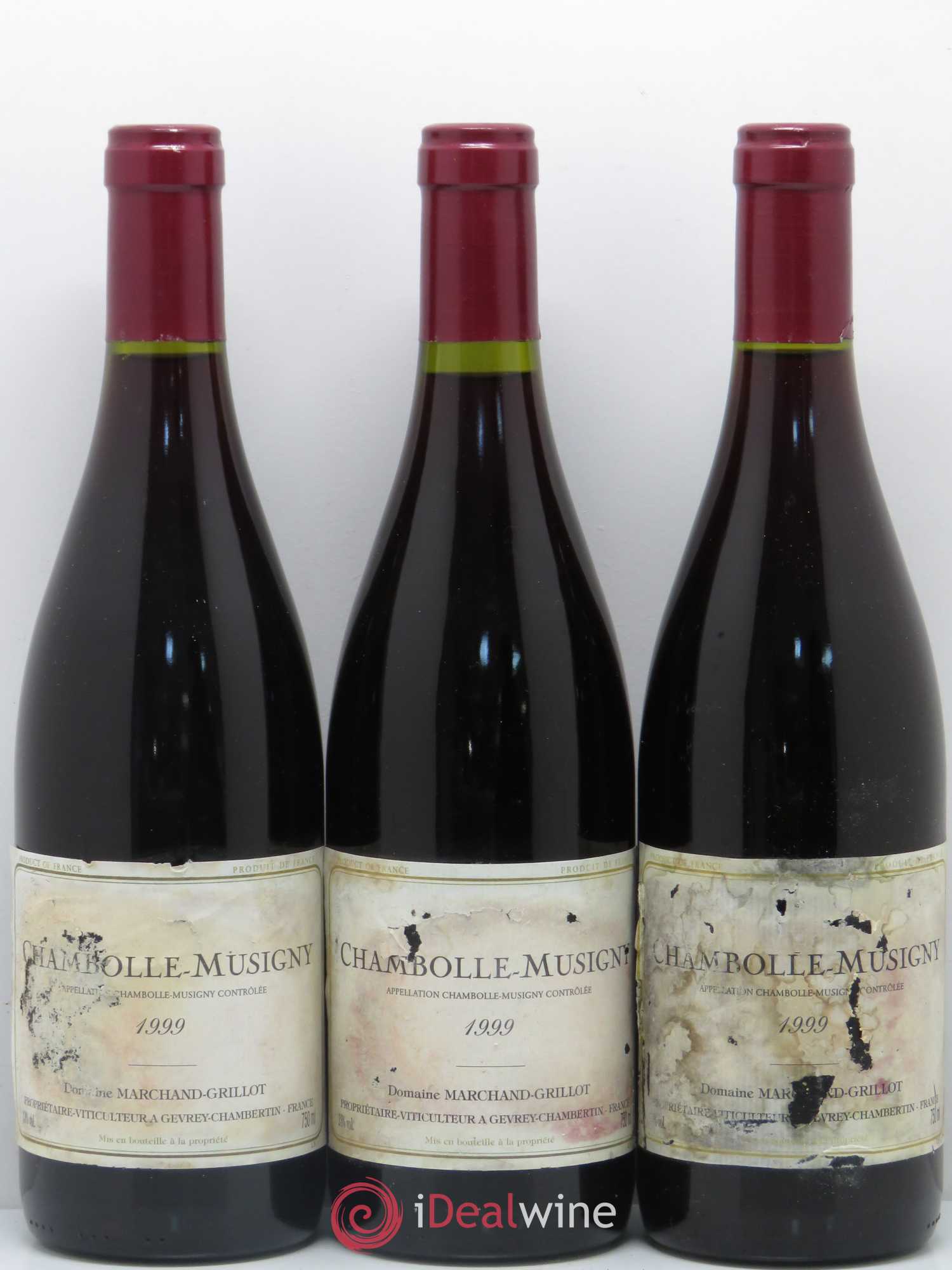 Chambolle-Musigny Marchand Grillot 1999 - Lot de 3 bouteilles - 0