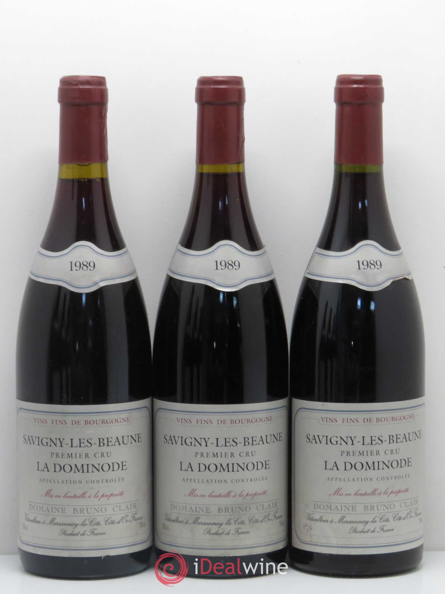 Savigny-lès-Beaune 1er Cru La Dominode Bruno Clair (Domaine) 1989 - Lot de 6 bouteilles - 1