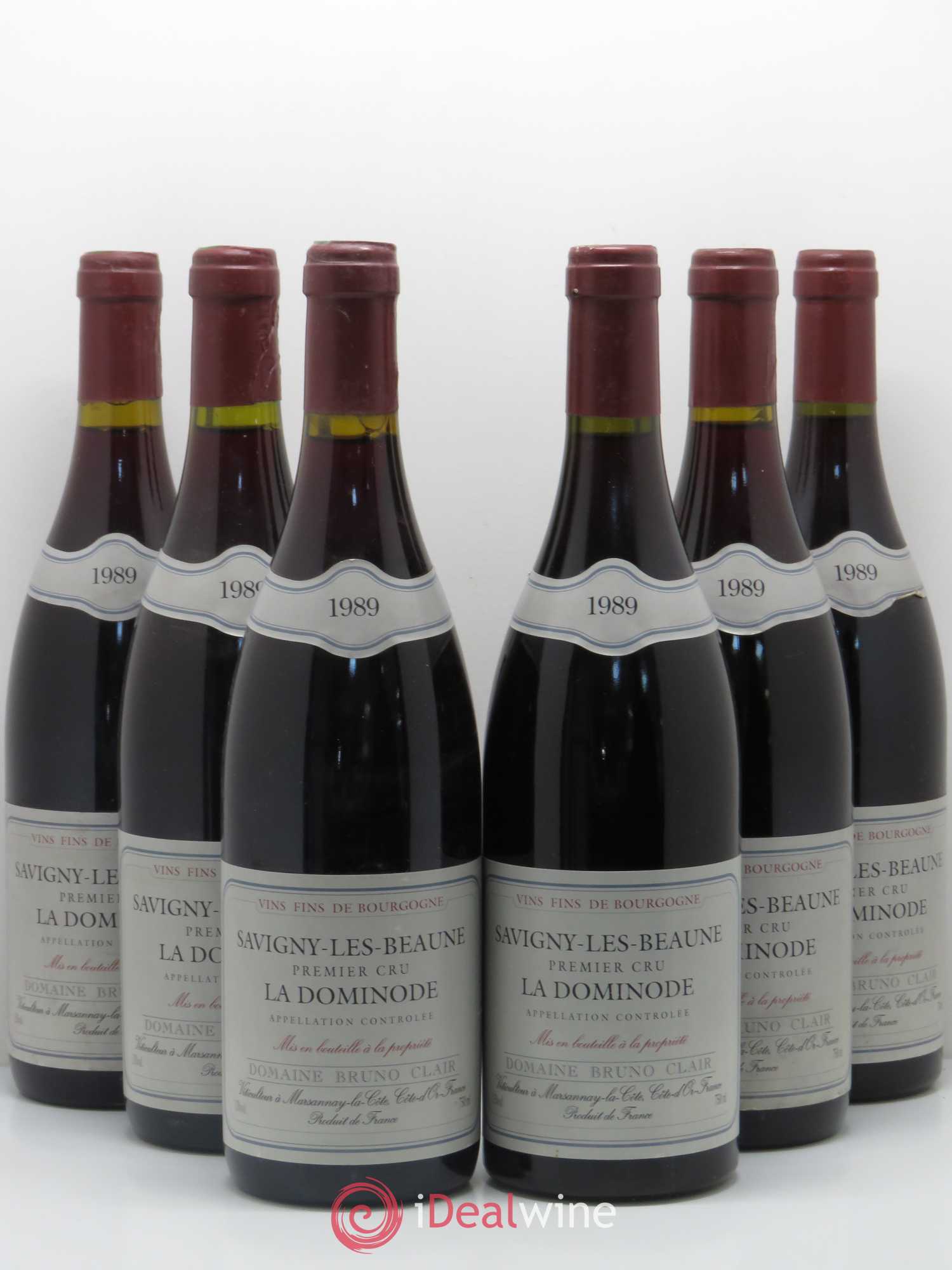 Savigny-lès-Beaune 1er Cru La Dominode Bruno Clair (Domaine) 1989 - Lot de 6 bouteilles - 0