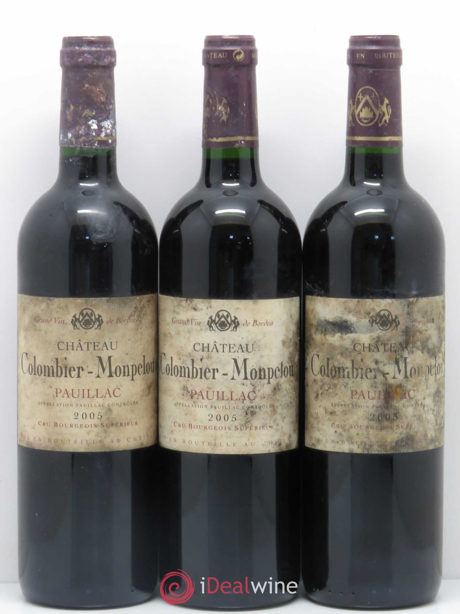 Château Colombier Monpelou Cru Bourgeois 2005 - Lot de 12 bouteilles - 1