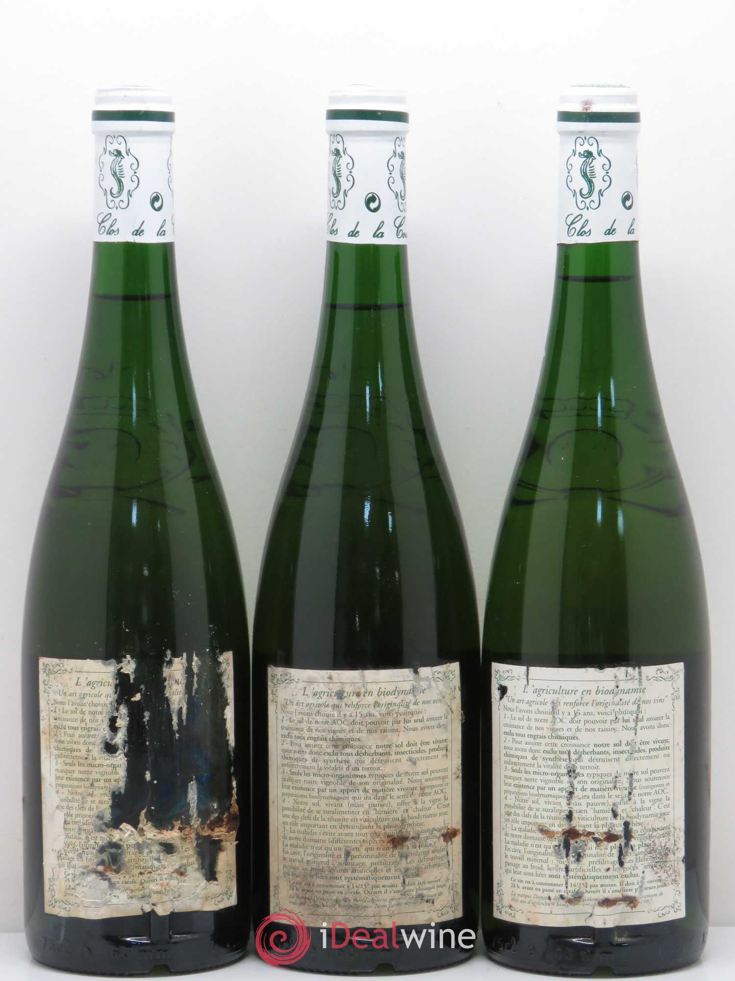 Savennières Clos de la Coulée de Serrant Tries du Grand Clos 1996 - Lotto di 3 bottiglie - 1