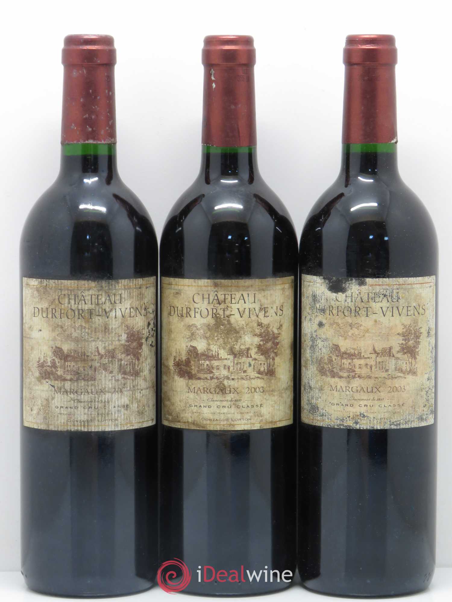 Château Durfort Vivens 2ème Grand Cru Classé 2003 - Lot de 3 bouteilles - 0
