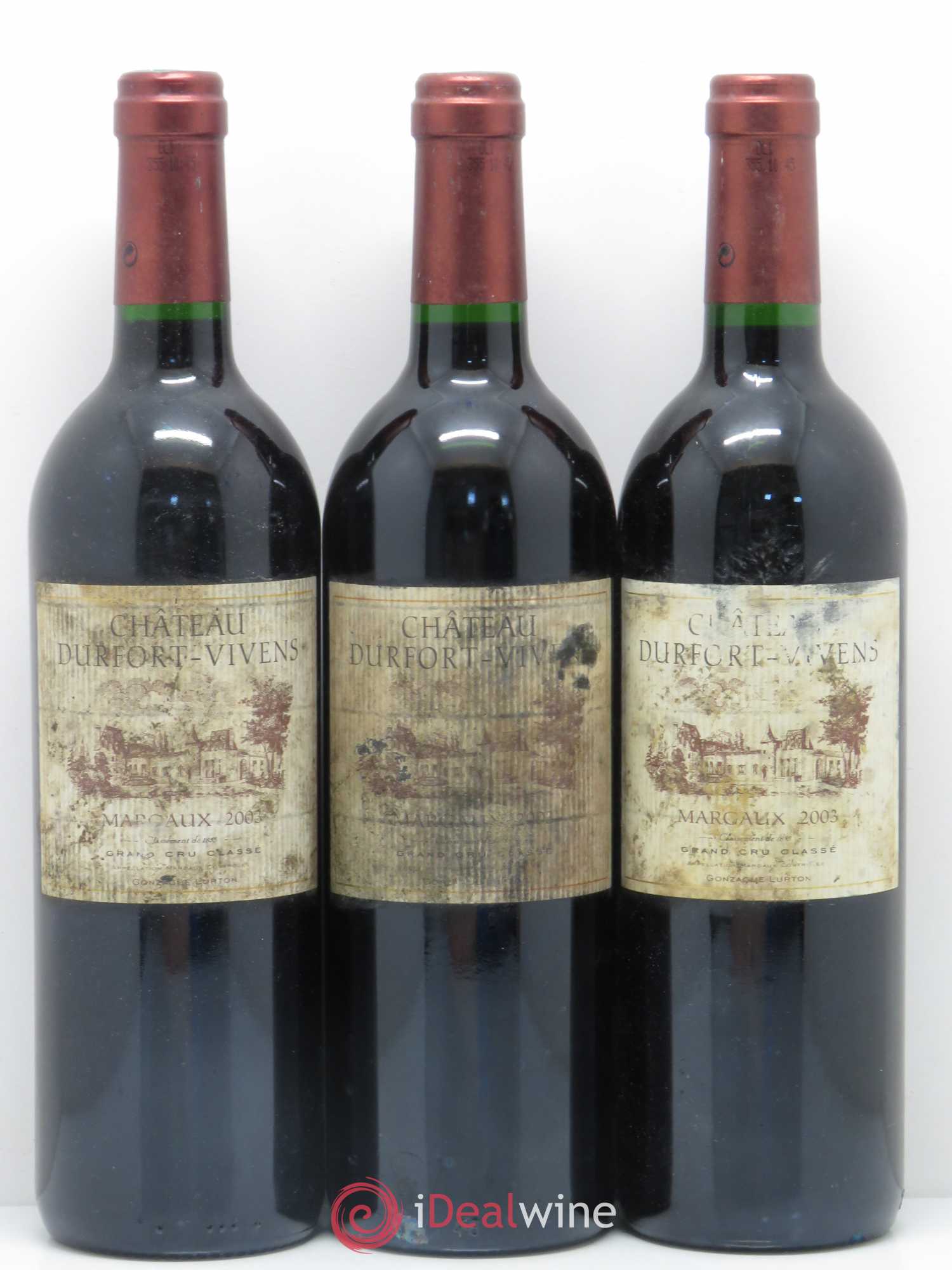 Château Durfort Vivens 2ème Grand Cru Classé 2003 - Lot de 3 bouteilles - 0