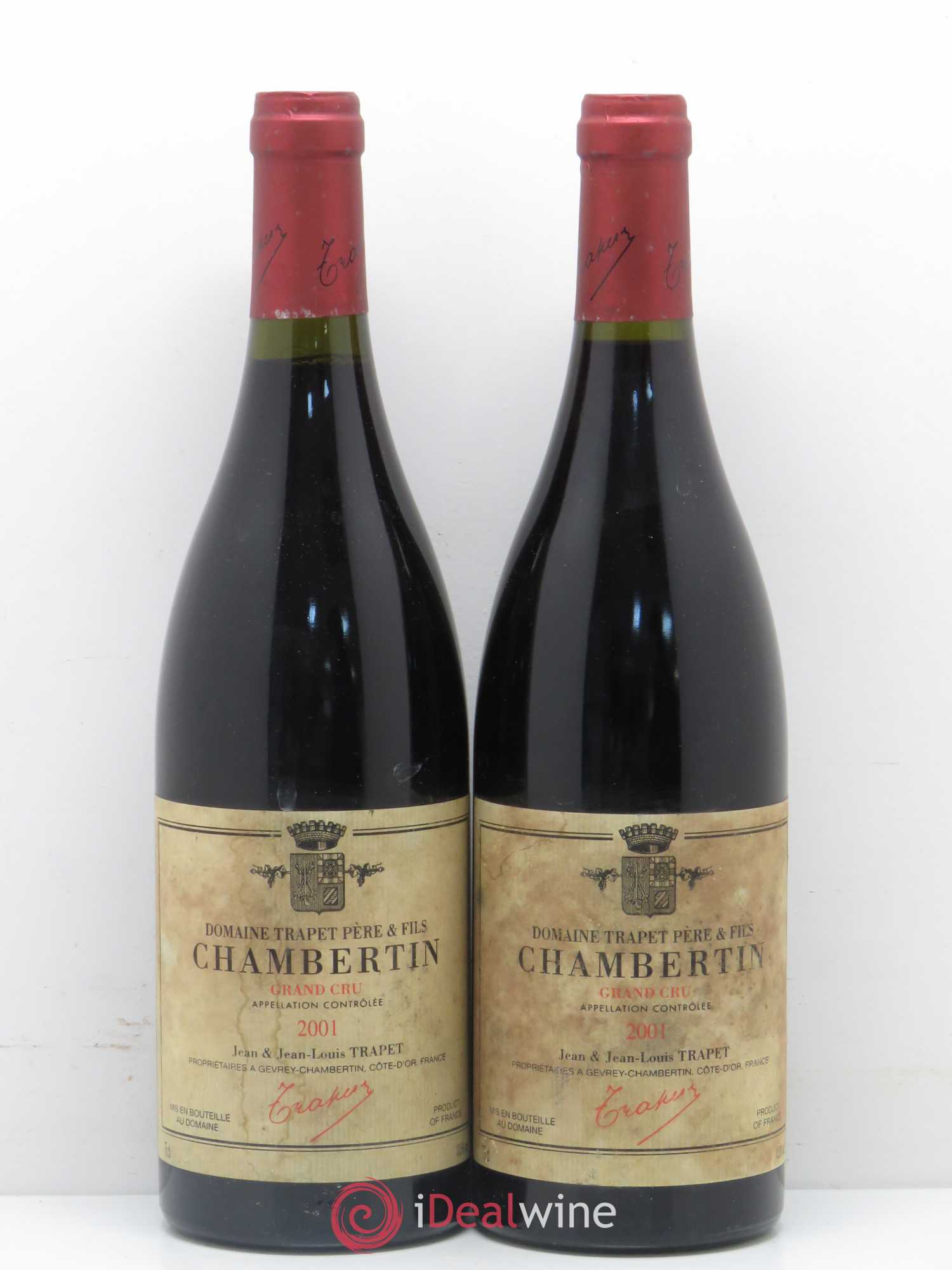 Chambertin Grand Cru Domaine Trapet 2001 - Lot de 2 bouteilles - 0