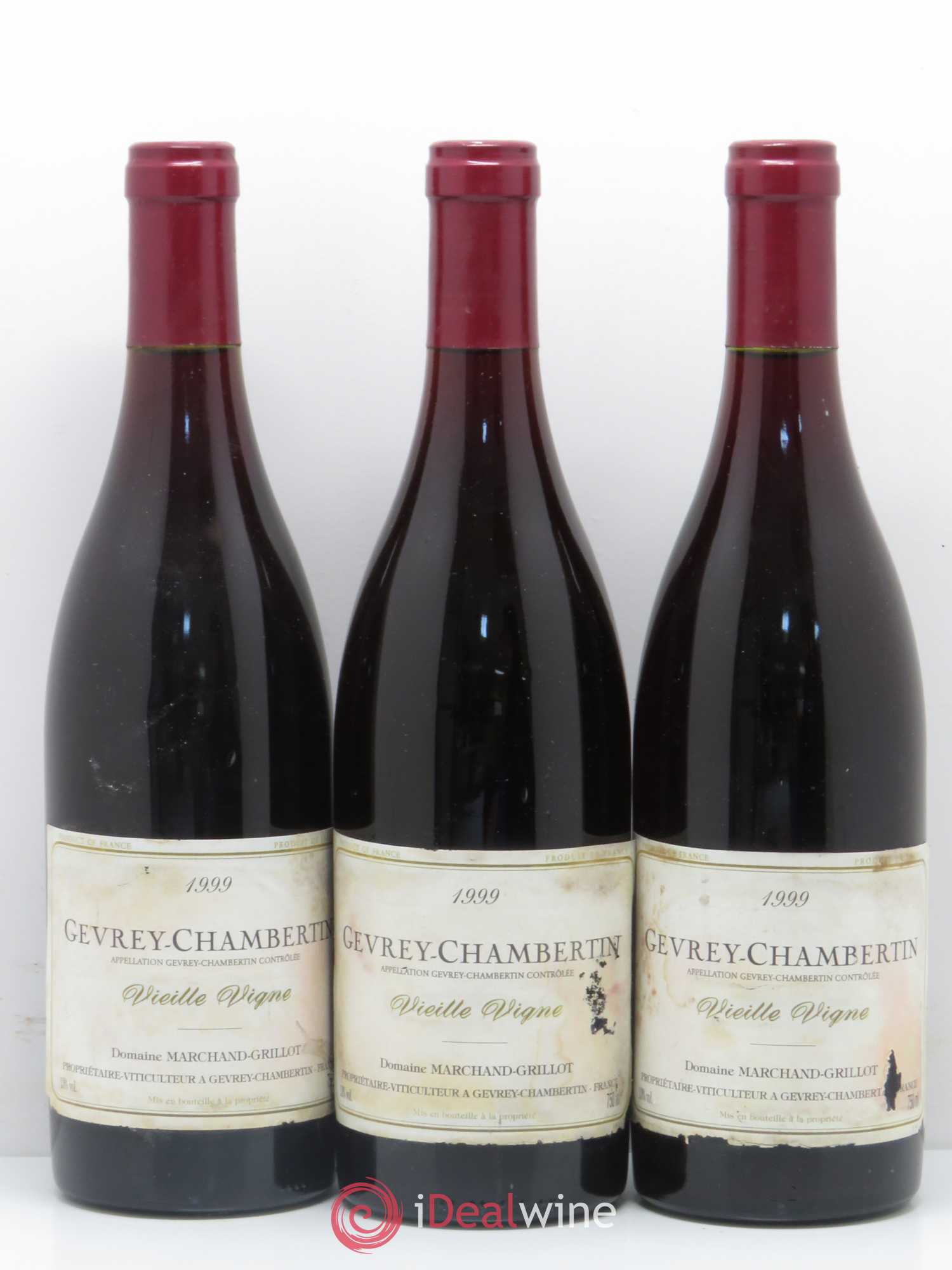 Gevrey-Chambertin Vieilles vignes Domaine Marchand Grillot 1999 - Posten von 3 Flaschen - 0
