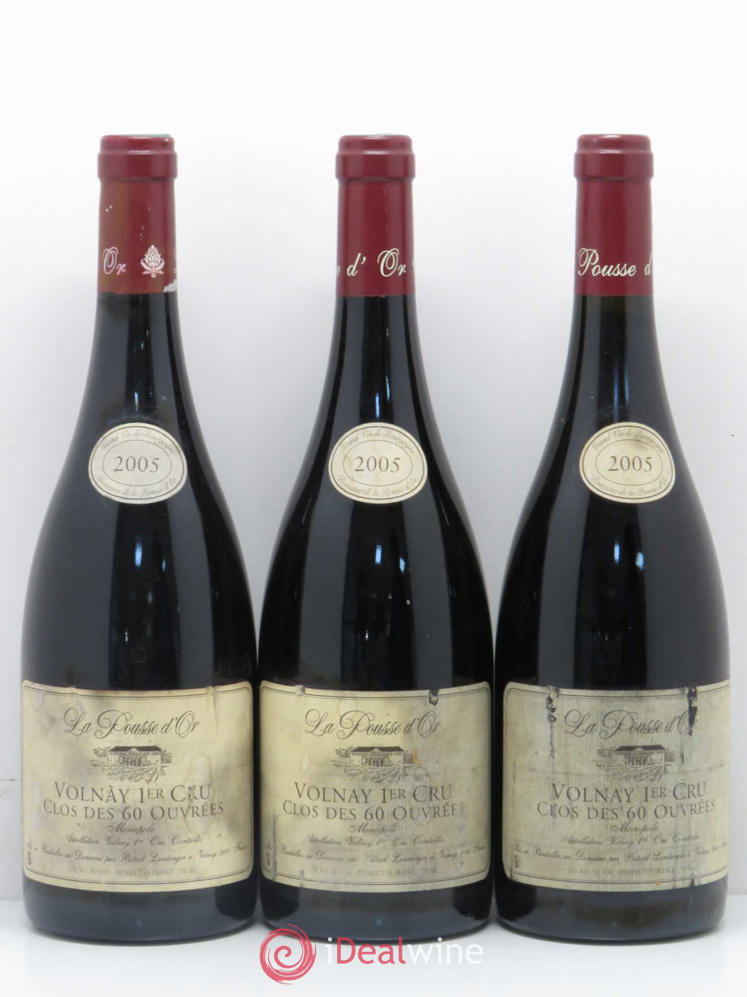 Volnay 1er Cru Clos des 60 ouvrées La Pousse d'Or (Domaine de) 2005 - Lot de 3 bouteilles - 0