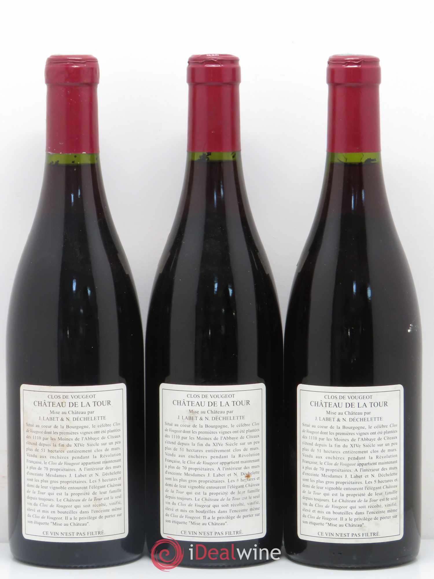 Clos de Vougeot Grand Cru Vieilles Vignes Château de La Tour 1997 - Lot de 3 bouteilles - 1