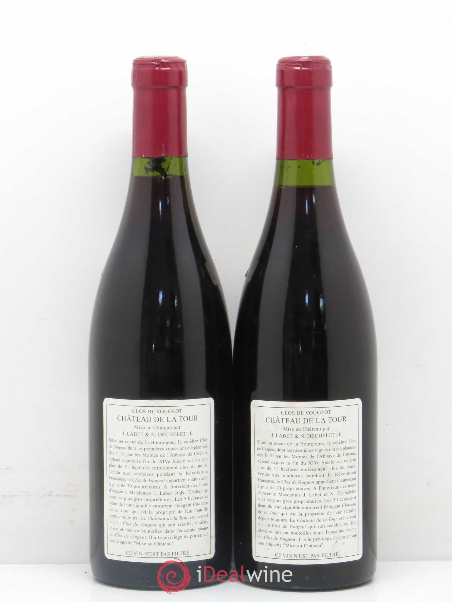 Clos de Vougeot Grand Cru Vieilles Vignes Château de La Tour 1997 - Lot de 2 bouteilles - 1