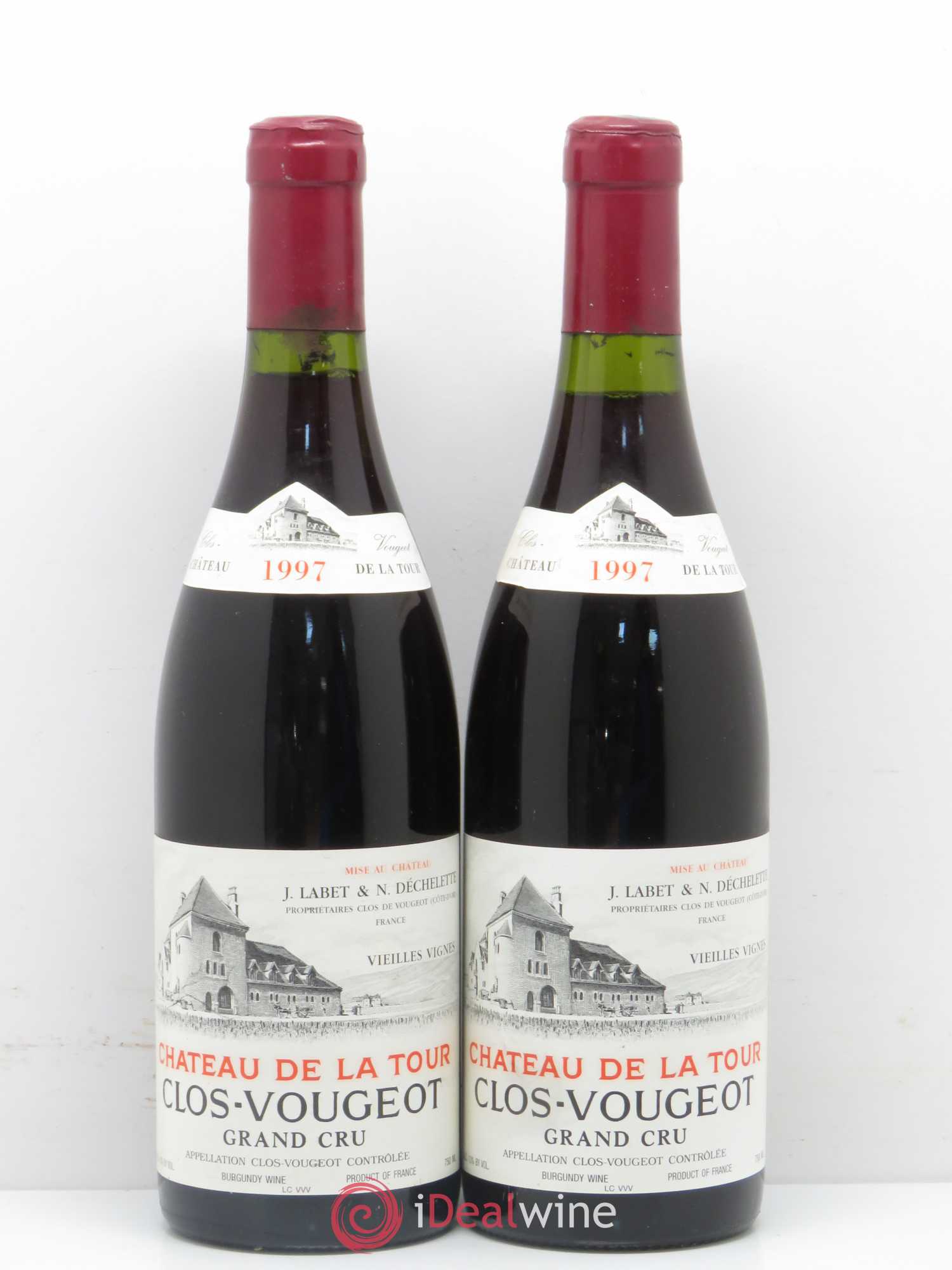 Clos de Vougeot Grand Cru Vieilles Vignes Château de La Tour 1997 - Lot de 2 bouteilles - 0