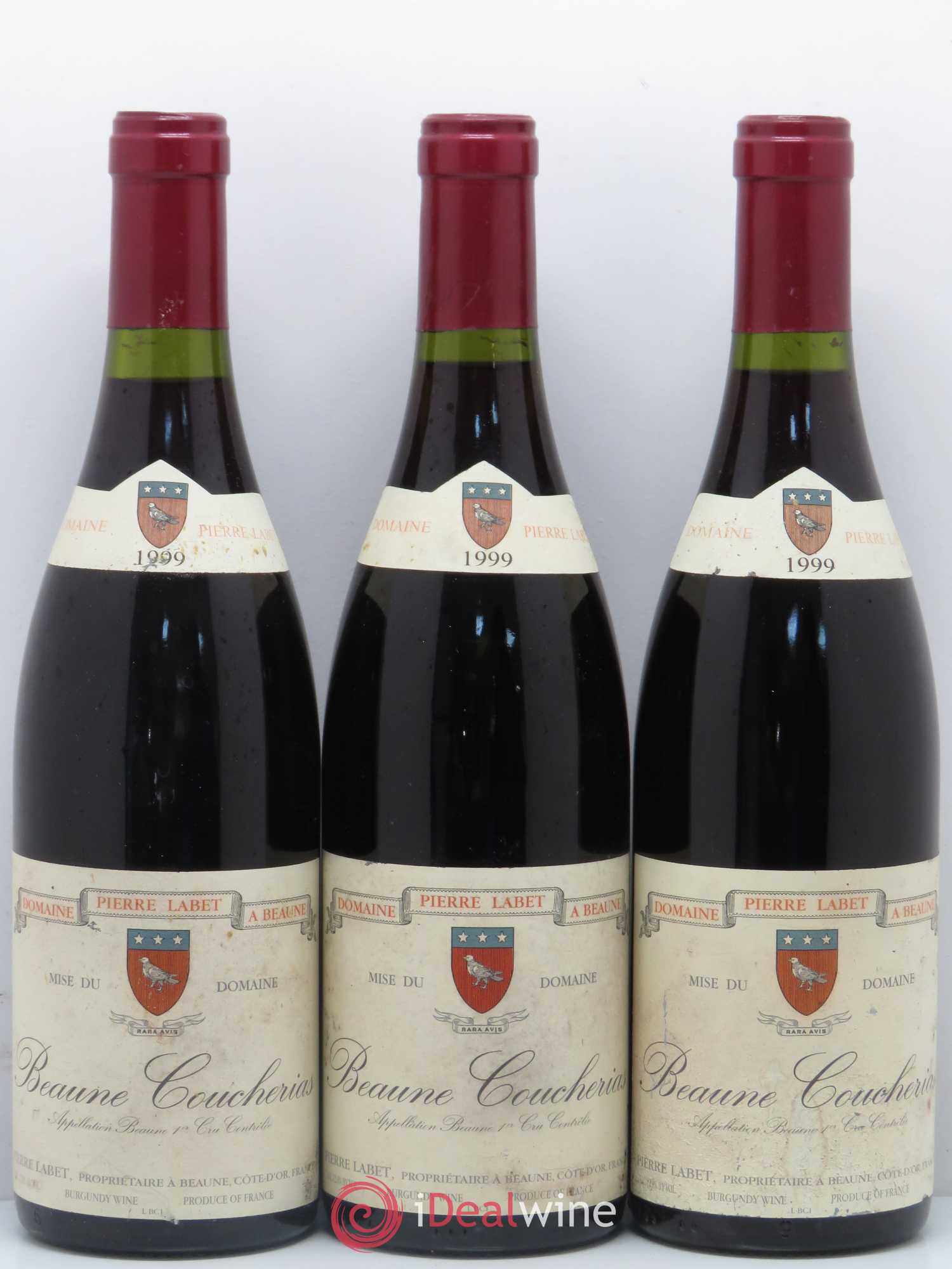 Beaune 1er Cru Coucherias Domaine Pierre Labet 1999 - Posten von 3 Flaschen - 0